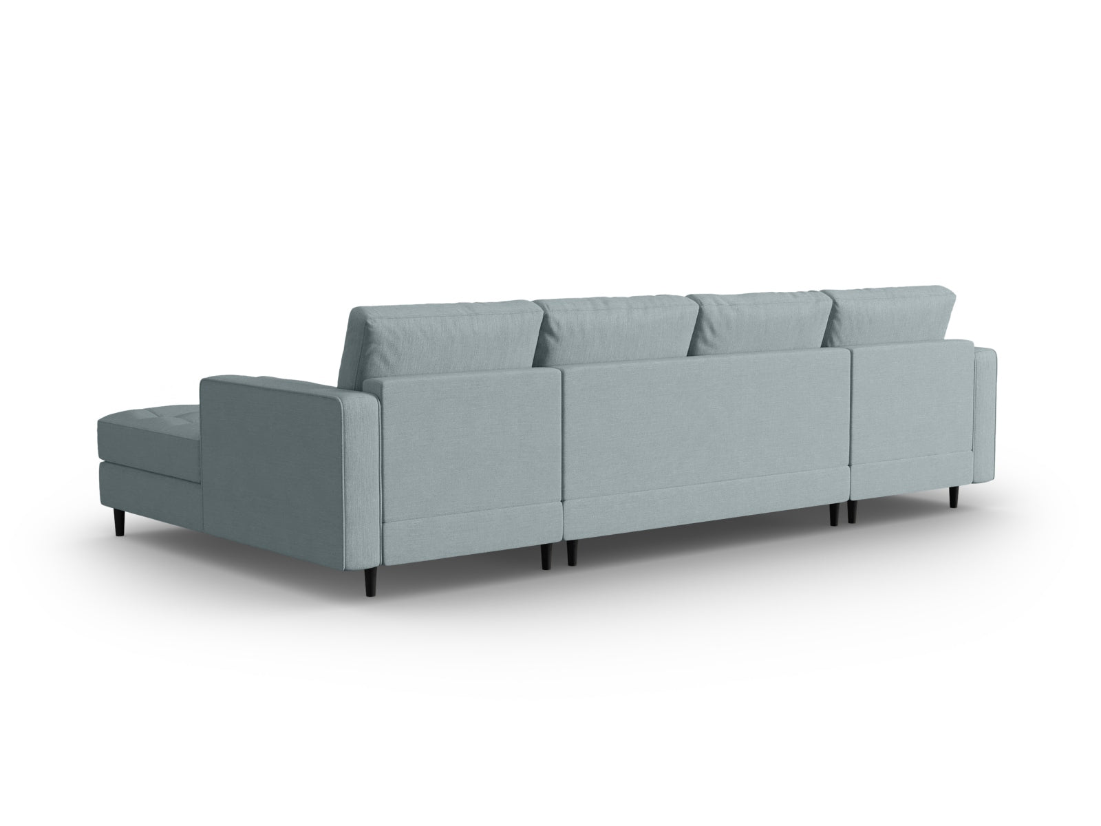 6-Sitzer Panoramic Sofa Aspen in Blue-Melva präsentiert im Onlineshop von KAQTU Design AG. Ecksofa ist von Cosmopolitan Design