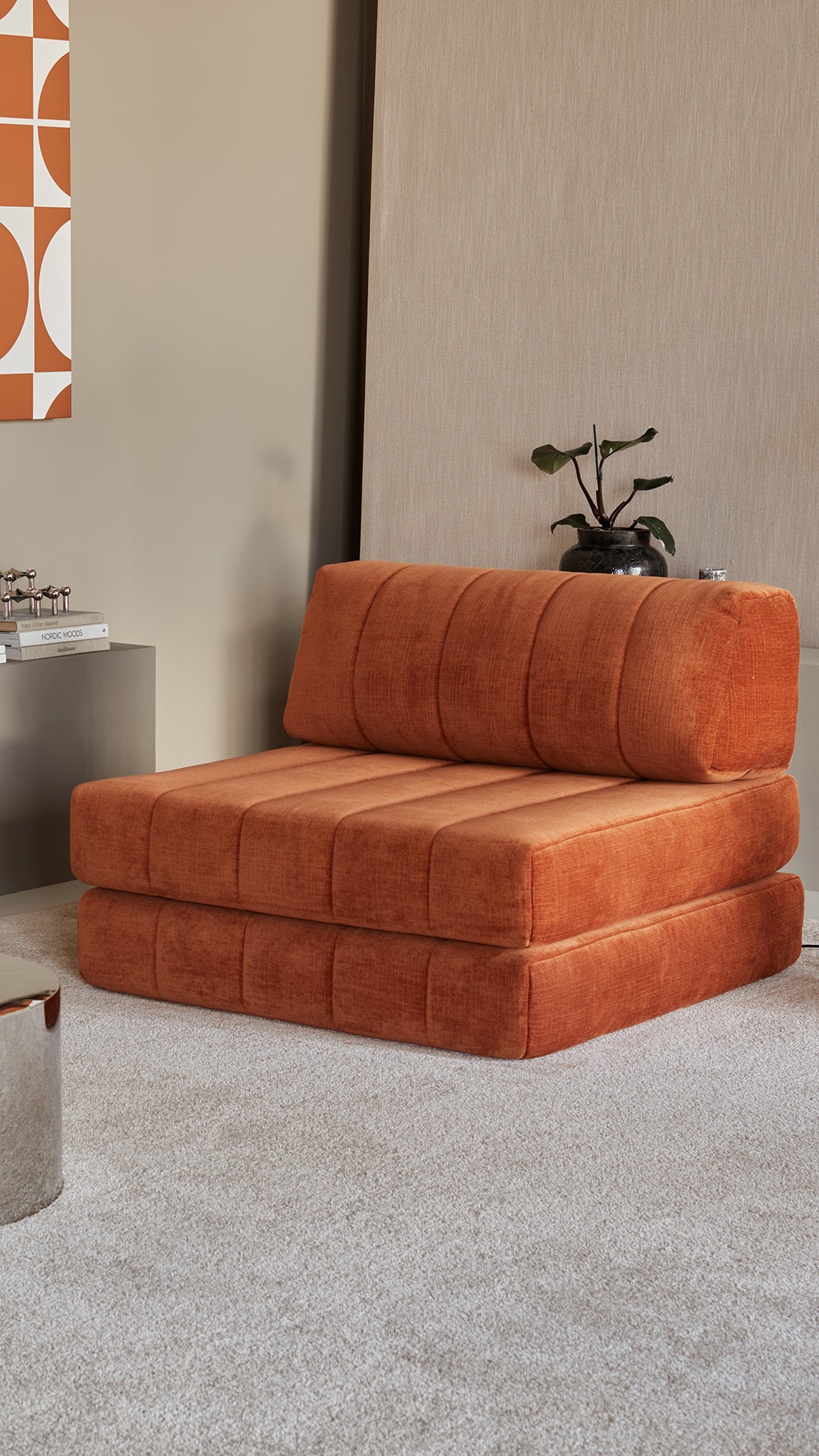 CozyPad Sessel in 412 Esina Rust Orange präsentiert im Onlineshop von KAQTU Design AG. Bettsessel ist von Innovation Living