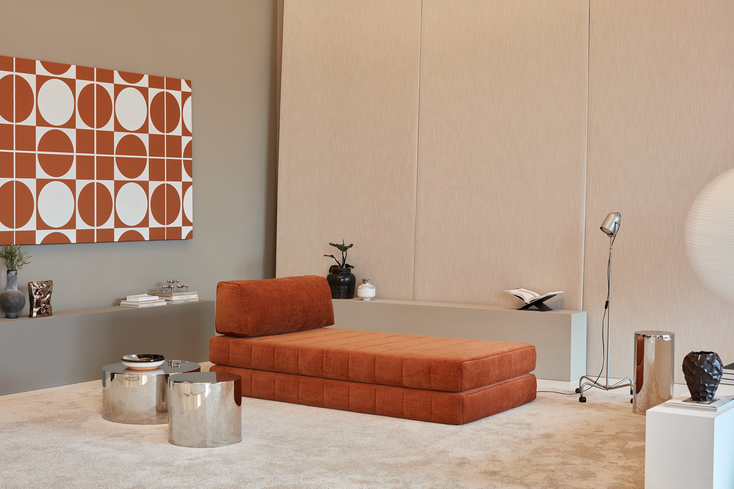 CozyPad Schlafsofa in 412 Esina Rust Orange präsentiert im Onlineshop von KAQTU Design AG. Bettsofa ist von Innovation Living