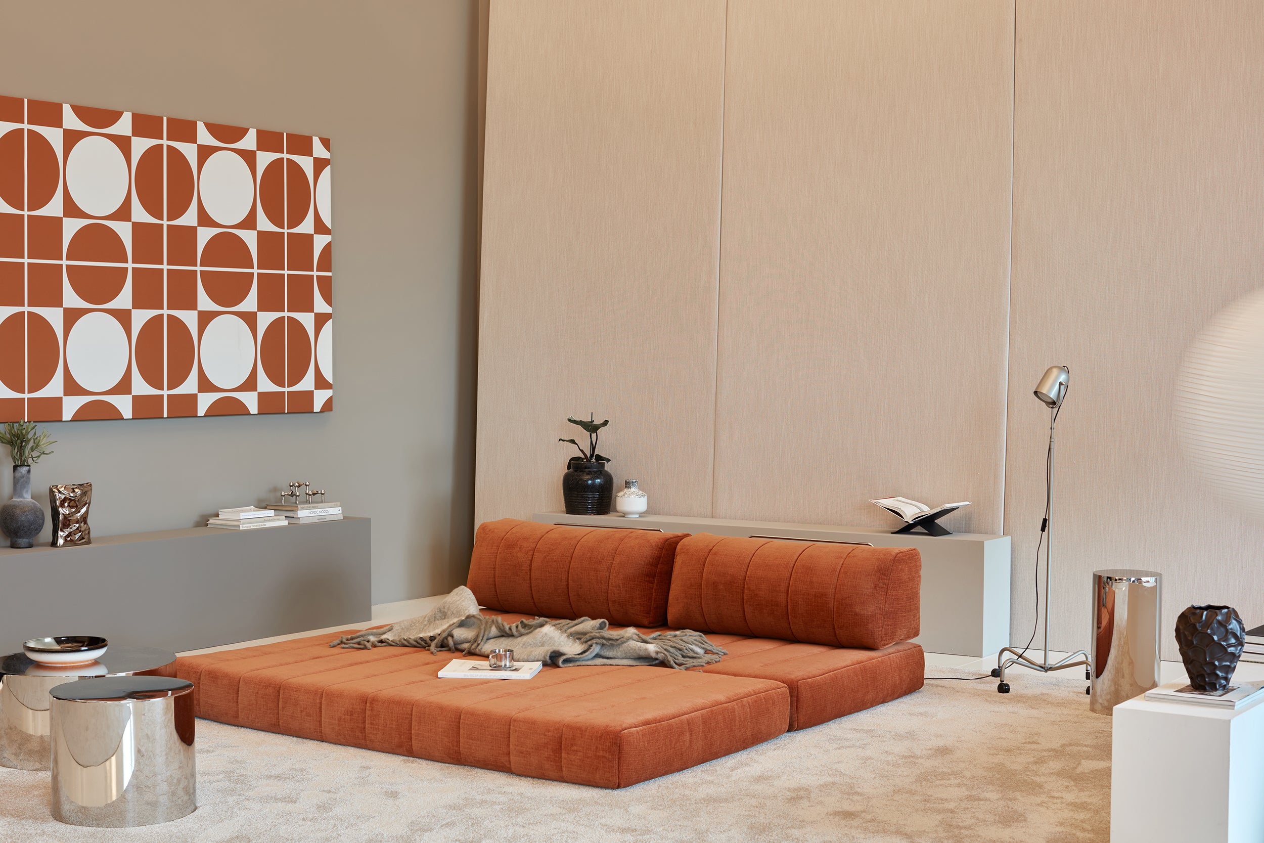 CozyPad Schlafsofa in 412 Esina Rust Orange präsentiert im Onlineshop von KAQTU Design AG. Bettsofa ist von Innovation Living
