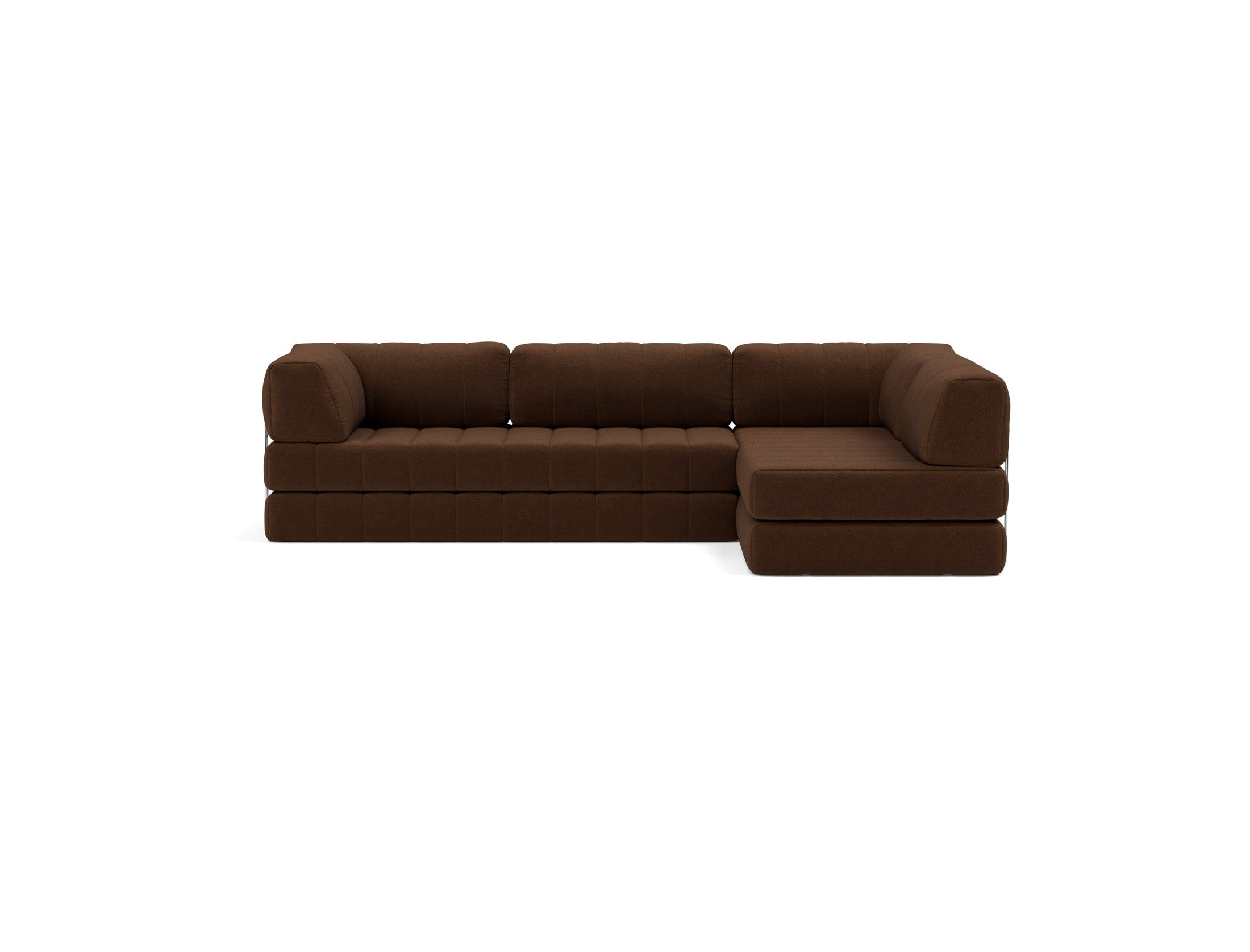 CozyPad Schlafsofa L-Shape mit Armlehne in 359 Taura Cappuccino präsentiert im Onlineshop von KAQTU Design AG. Bettsofa rechts ist von Innovation Living