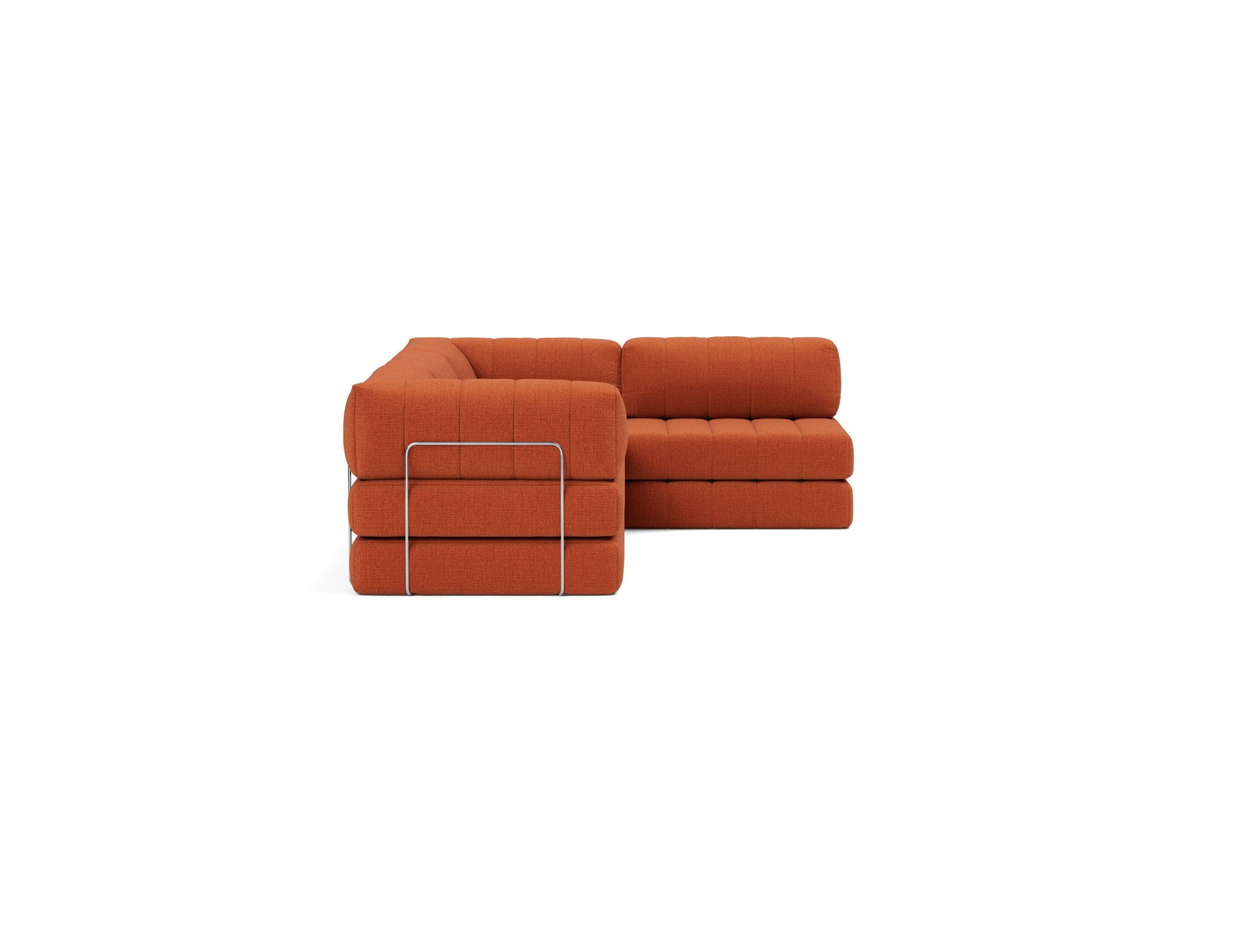 CozyPad Schlafsofa L-Shape mit Armlehne in 412 Esina Rust Orange präsentiert im Onlineshop von KAQTU Design AG. Bettsofa rechts ist von Innovation Living