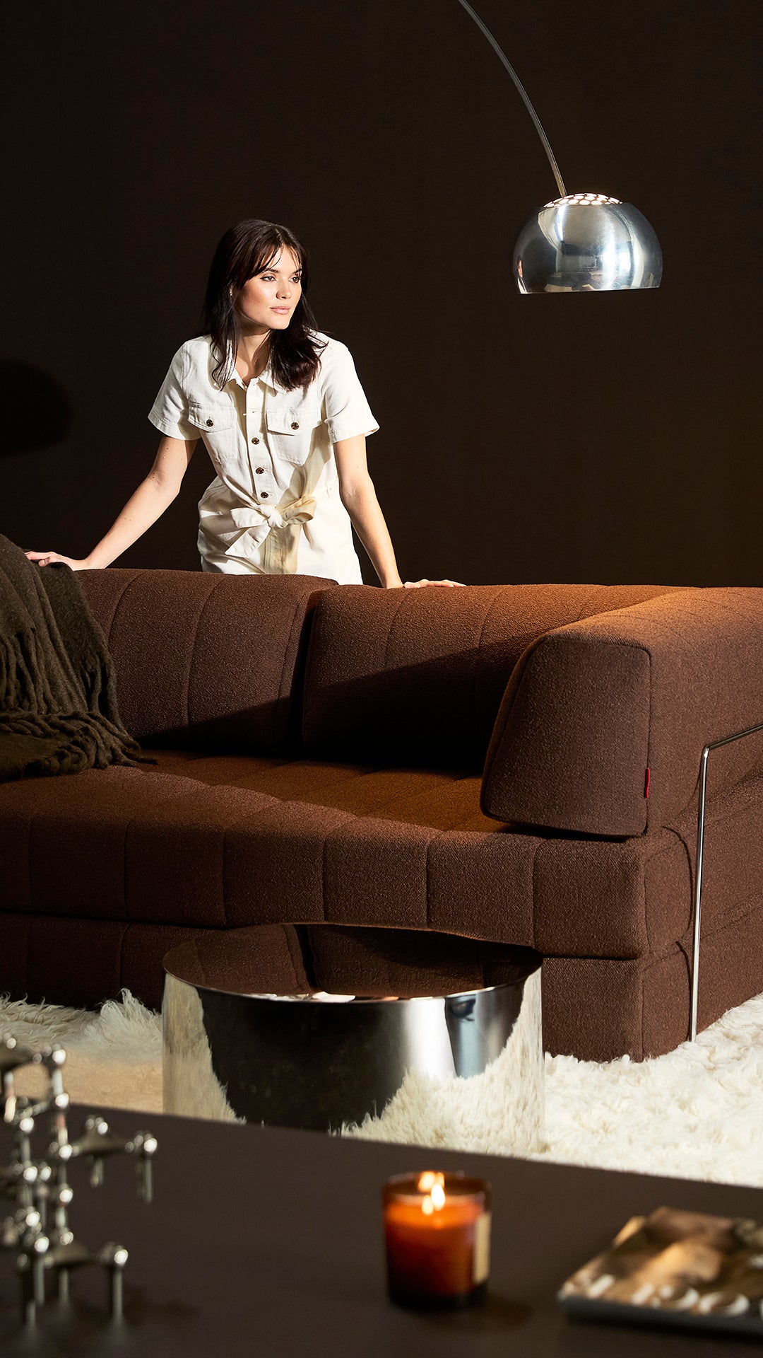 CozyPad Schlafsofa mit Armlehnen in 359 Taura Cappuccino präsentiert im Onlineshop von KAQTU Design AG. Bettsofa ist von Innovation Living