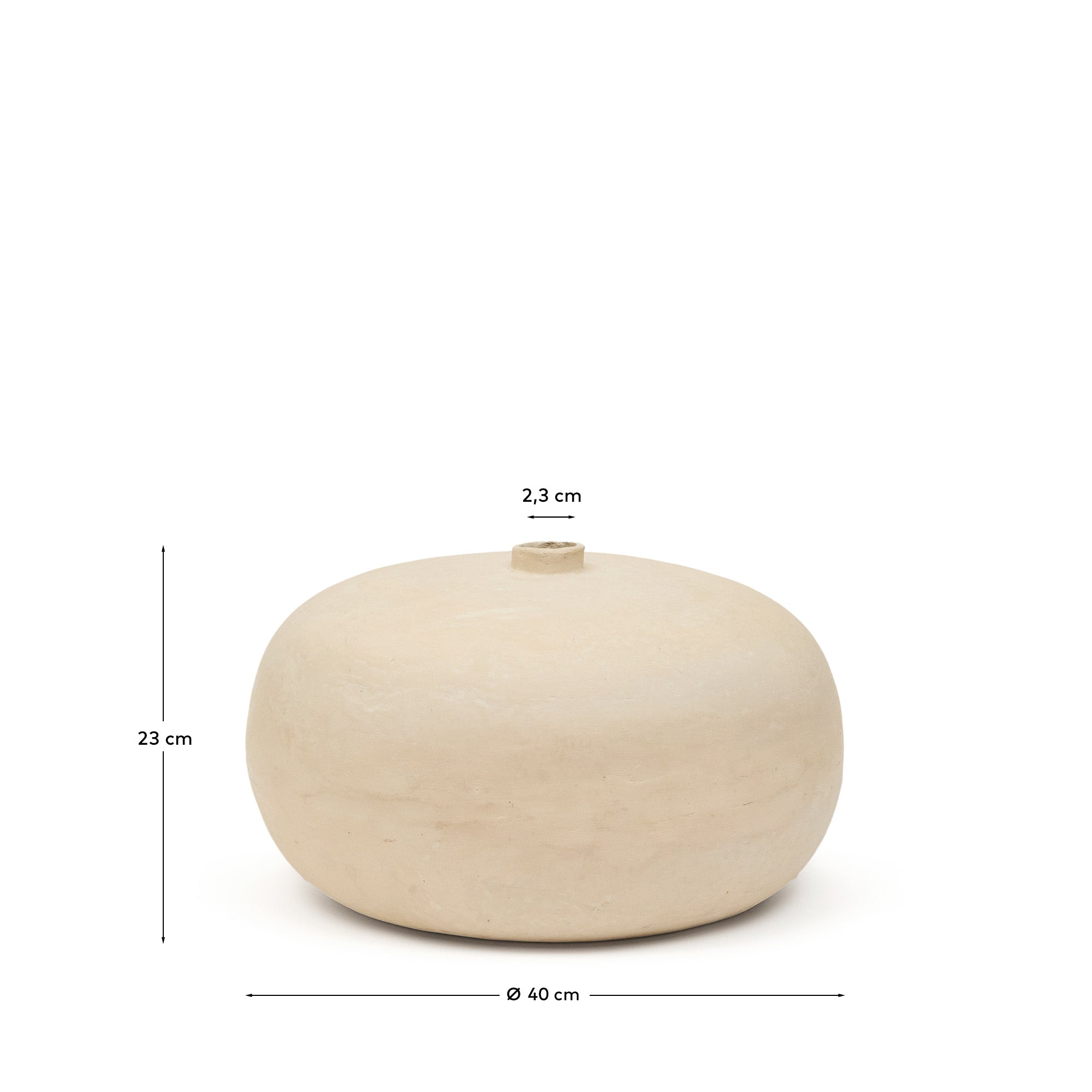 Vase Nivala aus Pappmaché 23 cm in Weiß präsentiert im Onlineshop von KAQTU Design AG. Vase ist von Kave Home