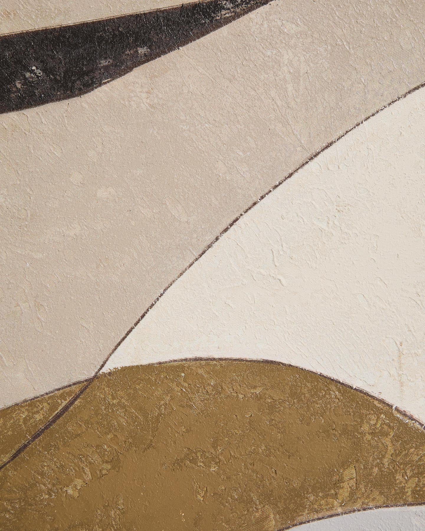 Abstrakte Leinwand Marvilo, Grau und Senfgelb, 60 x 90 cm in Mehrfarbig präsentiert im Onlineshop von KAQTU Design AG. Bild ist von Kave Home