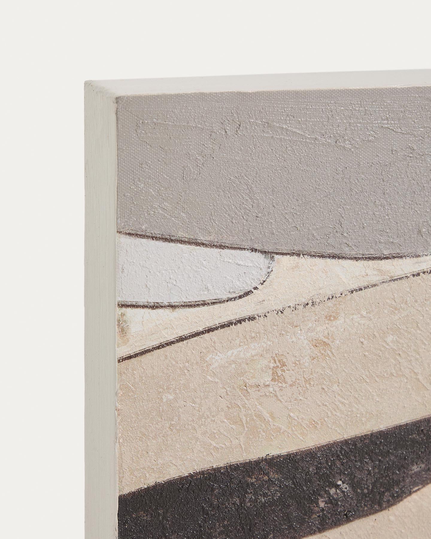 Abstrakte Leinwand Marvilo, Grau und Senfgelb, 60 x 90 cm in Mehrfarbig präsentiert im Onlineshop von KAQTU Design AG. Bild ist von Kave Home