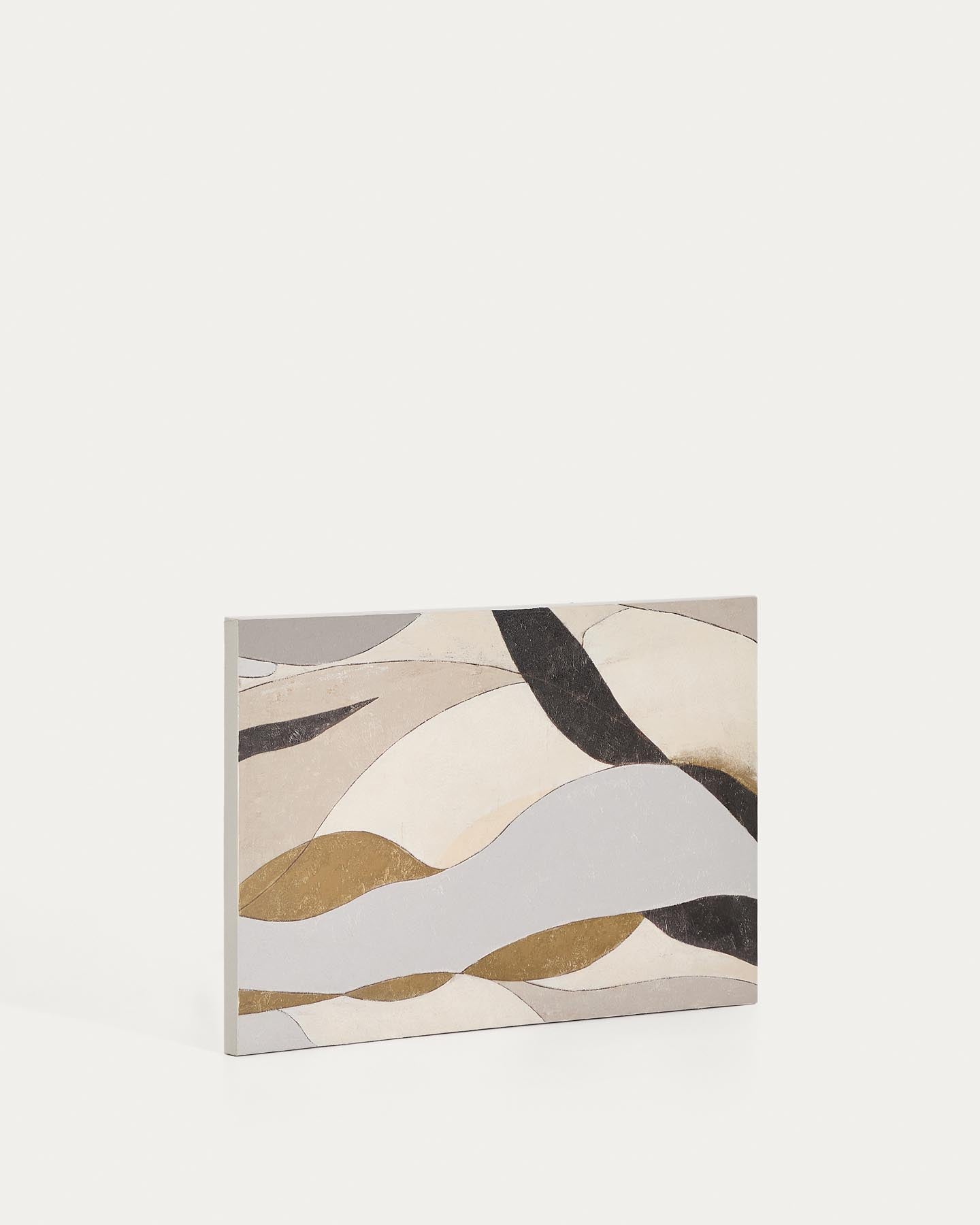 Abstrakte Leinwand Marvilo, Grau und Senfgelb, 60 x 90 cm in Mehrfarbig präsentiert im Onlineshop von KAQTU Design AG. Bild ist von Kave Home