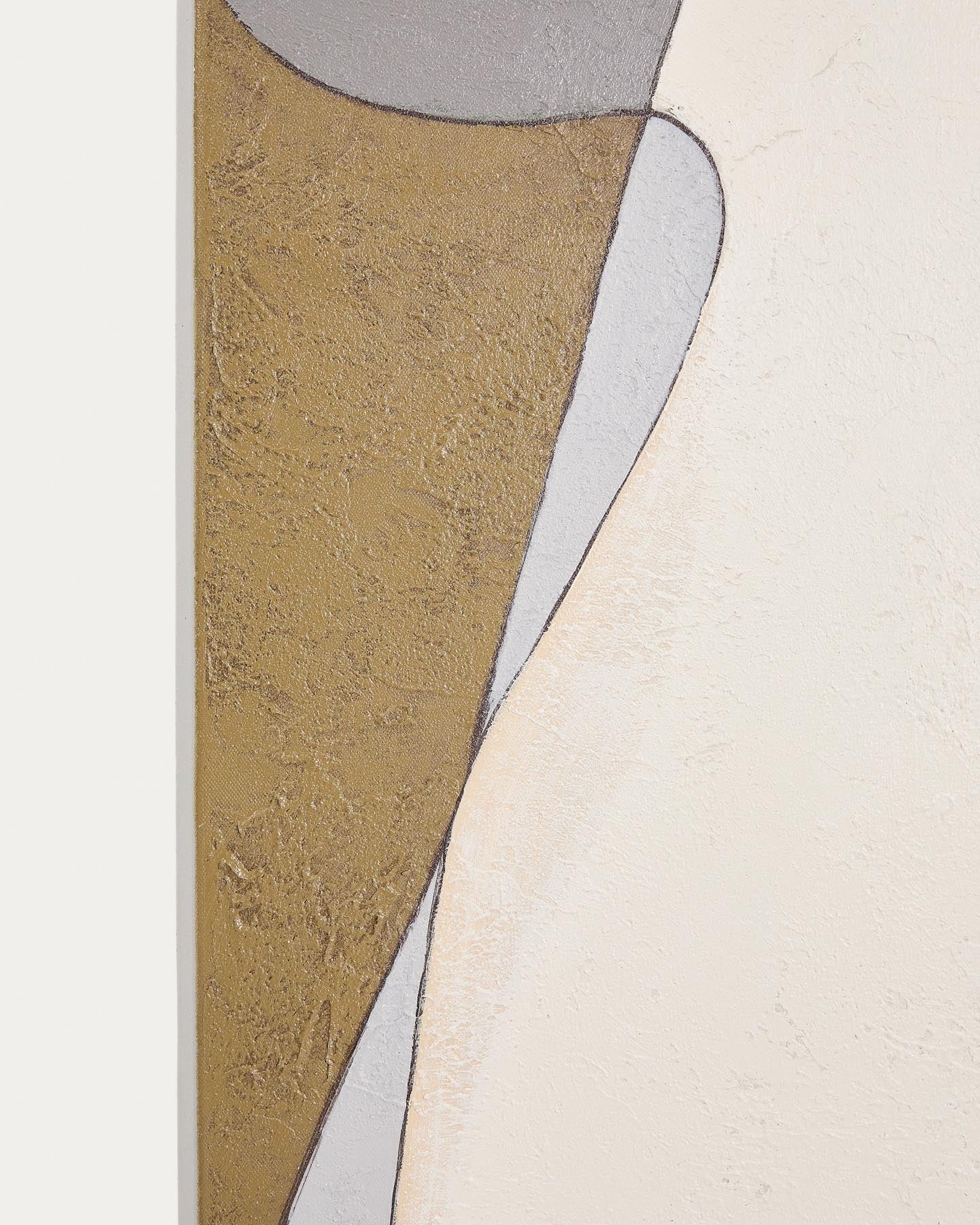 Abstrakte Leinwand Marvilo, Grau und Senfgelb, 120 x 200 cm in Mehrfarbig präsentiert im Onlineshop von KAQTU Design AG. Bild ist von Kave Home