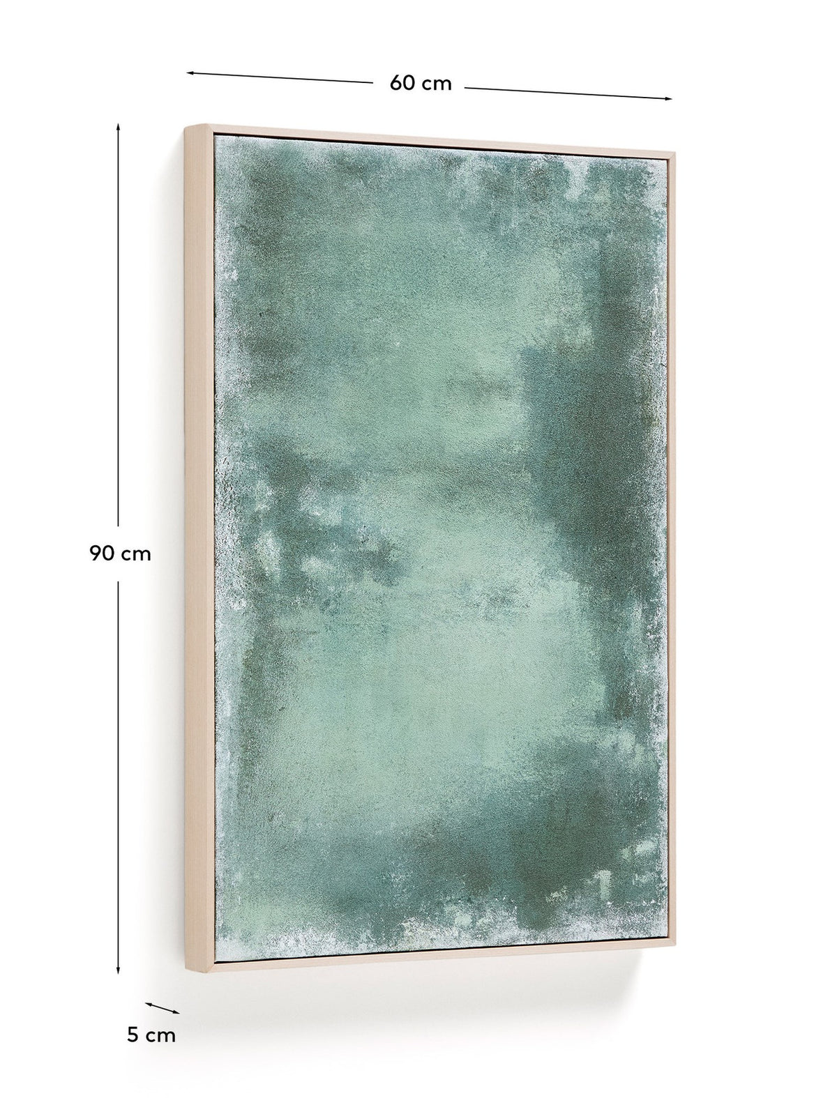 Abstraktes Bild Selnar, Grün, 60 x 90 cm in Grün präsentiert im Onlineshop von KAQTU Design AG. Bild ist von Kave Home