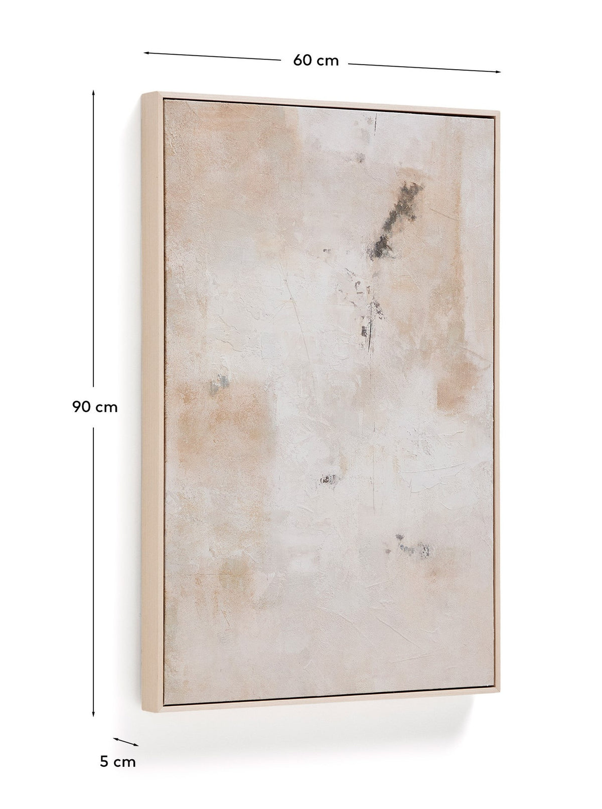 Abstraktes Bild Silpa, Beige, 60 x 90 cm in Beige präsentiert im Onlineshop von KAQTU Design AG. Bild ist von Kave Home
