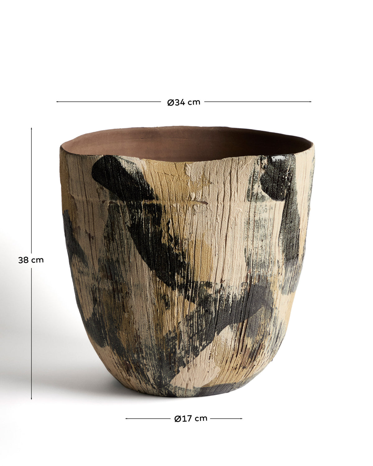 Keramikvase Dirva in Braun, 38 cm in Braun präsentiert im Onlineshop von KAQTU Design AG. Vase ist von Kave Home