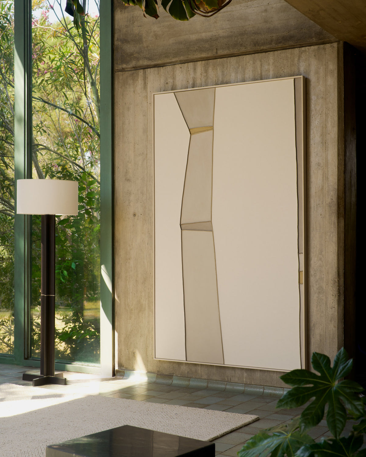 Abstraktes Bild Deravia, 120 x 200 cm in Beige, Grau, Grün präsentiert im Onlineshop von KAQTU Design AG. Bild ist von Kave Home