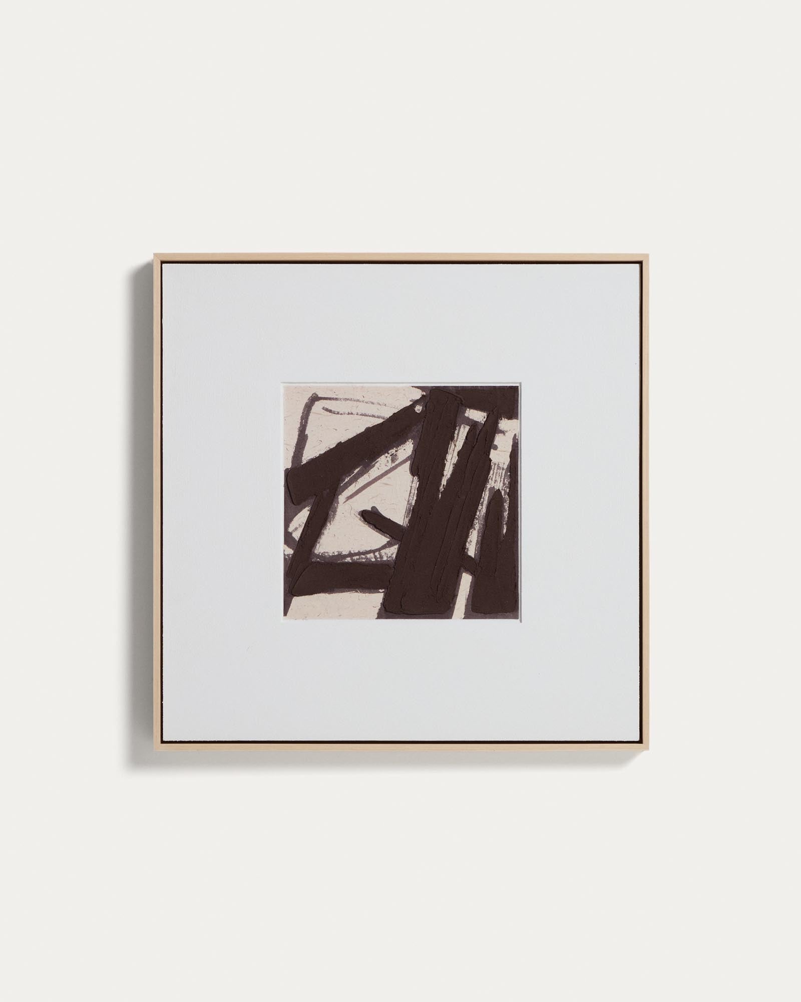 Abstraktes Bild Arilan, 60 x 60 cm in Beige präsentiert im Onlineshop von KAQTU Design AG. Bild ist von Kave Home