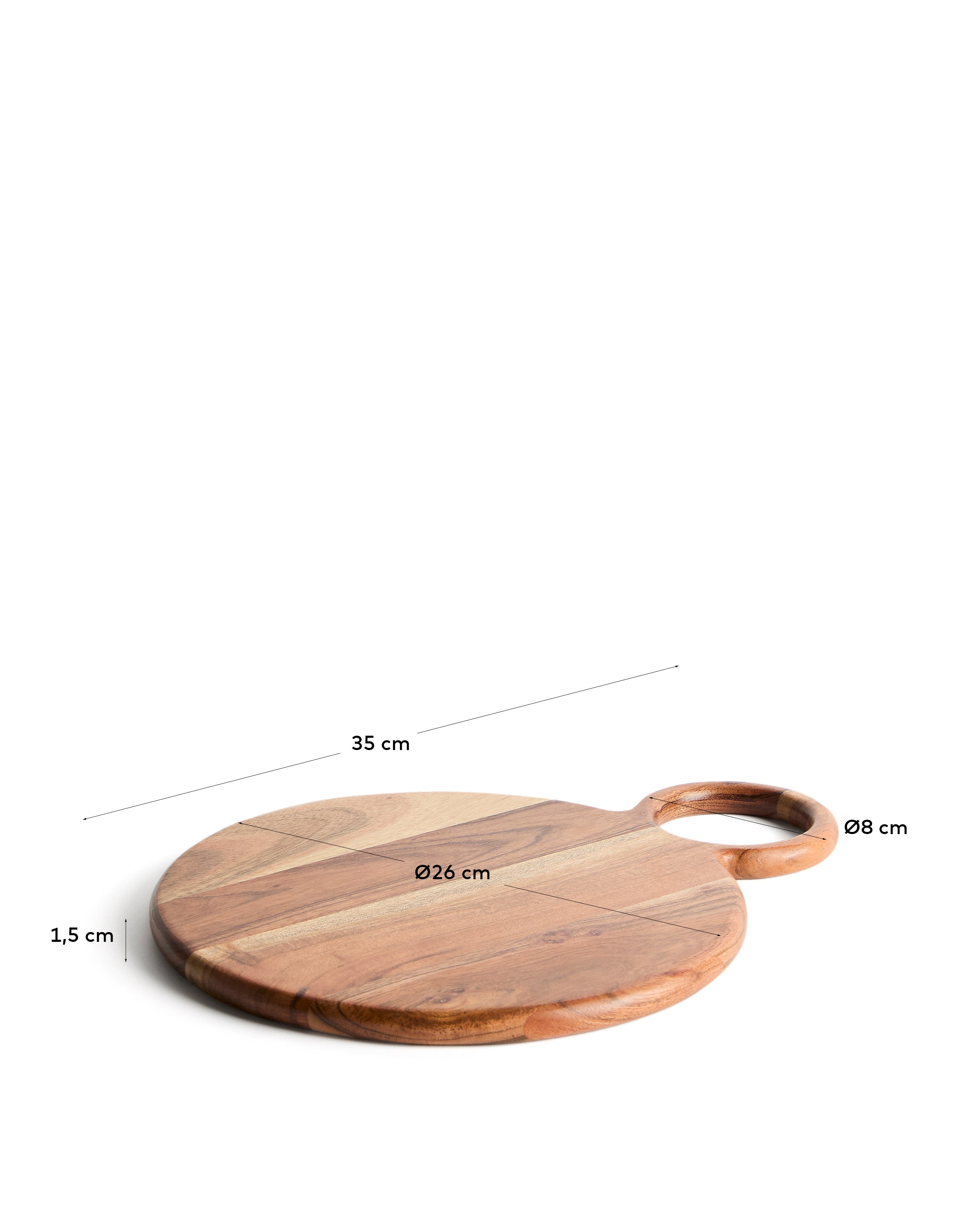 Servierbrett Dalme aus Akazienholz, Ø 26,5 cm in Braun präsentiert im Onlineshop von KAQTU Design AG. Servierplatten ist von Kave Home