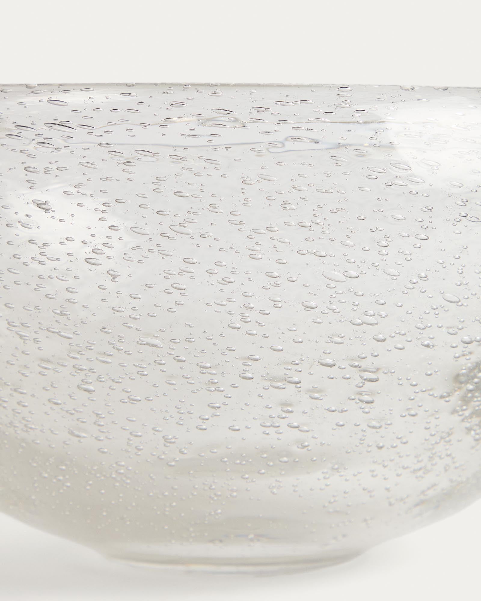 Schöner Tafelaufsatz Sirau aus transparentem Glas (Ø 29,8 cm), perfekt für kreative Arrangements und festliche Anlässe.