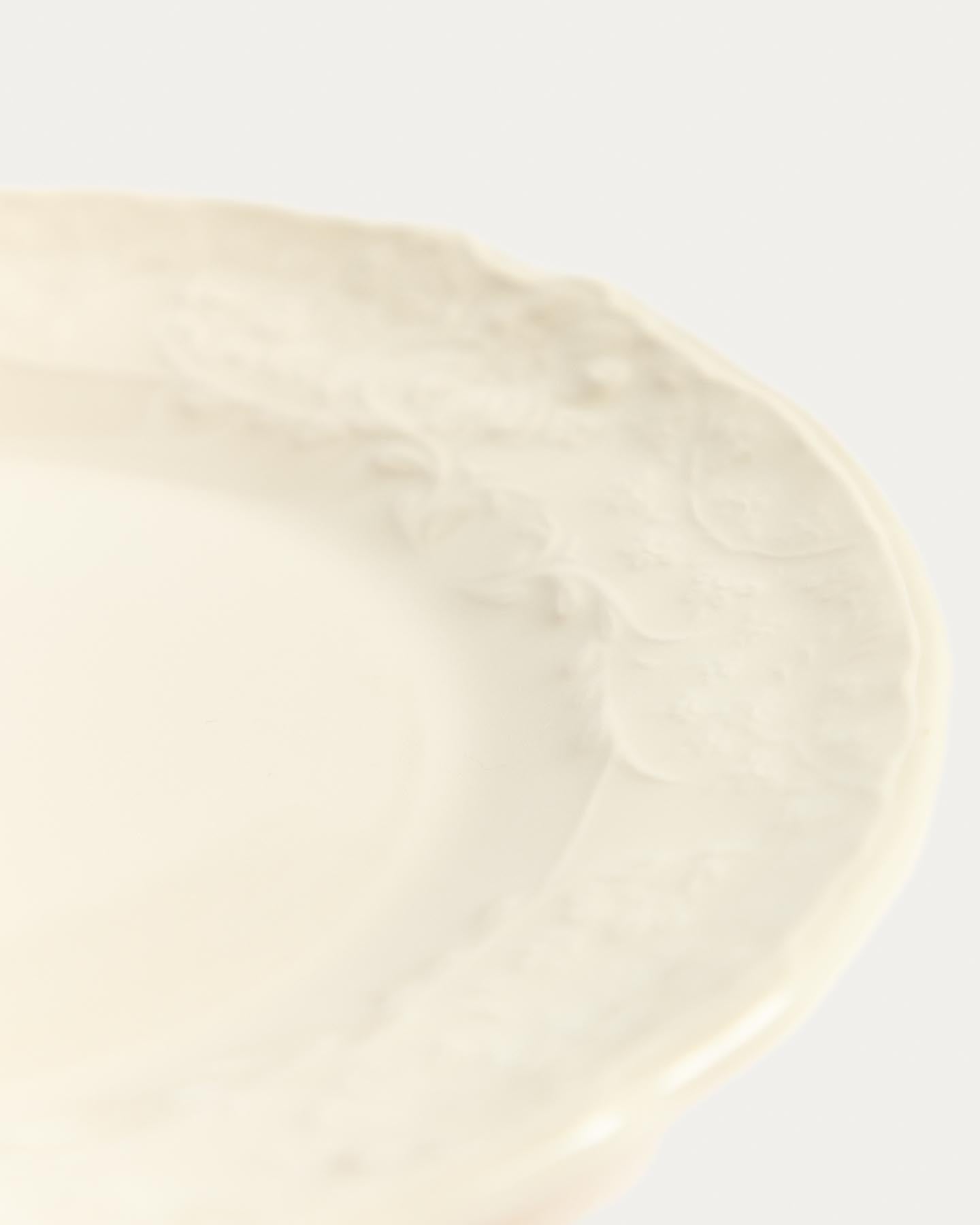 Dessertteller Varla aus Keramik in Beige in Beige präsentiert im Onlineshop von KAQTU Design AG. Teller ist von Kave Home