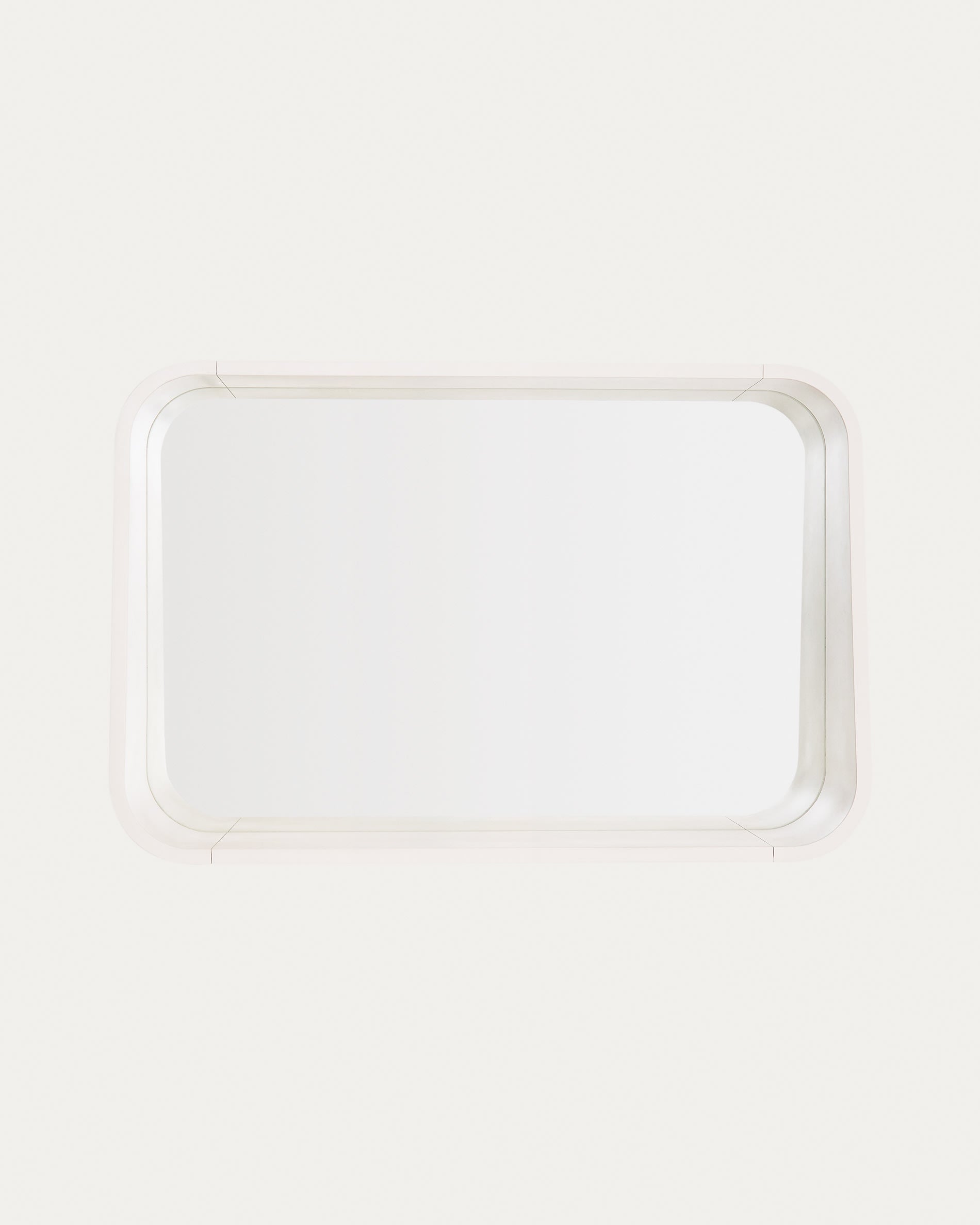 Spiegel Salaya aus Eschenschichtholz, 90x60 cm, mit beiger Lackierung von Kave Home – modernes Design und hochwertige Verarbeitung.