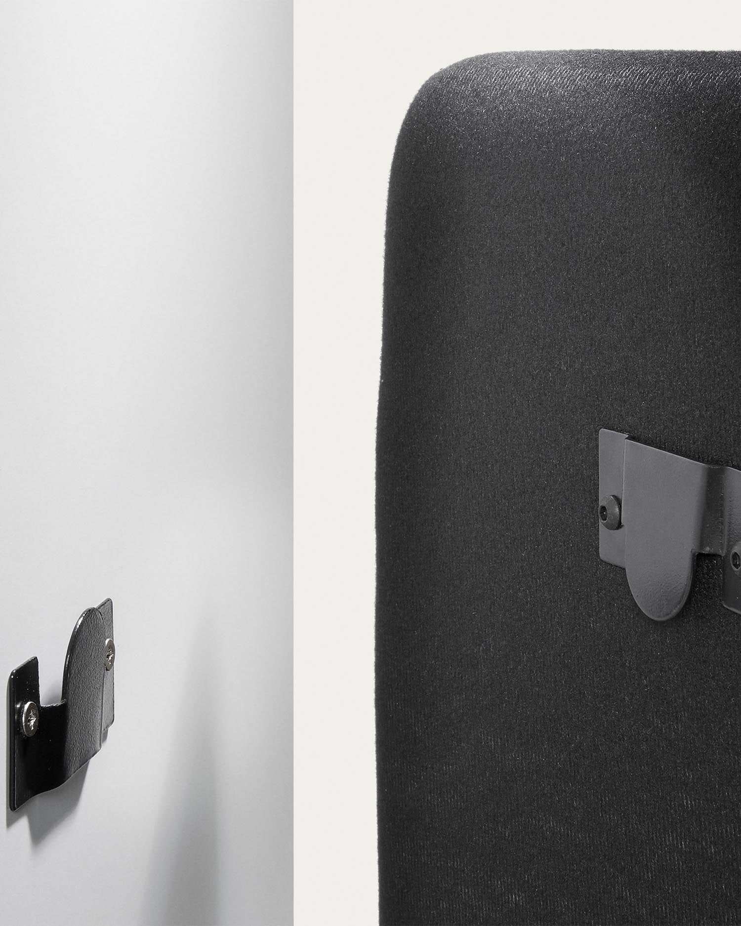 Erleben Sie das stilvolle Bettkopfteil Dyla in Schwarz von Kave Home. Nachhaltig, pflegeleicht und perfekt für Ihr 150 cm Bett – für entspannende Nächte!