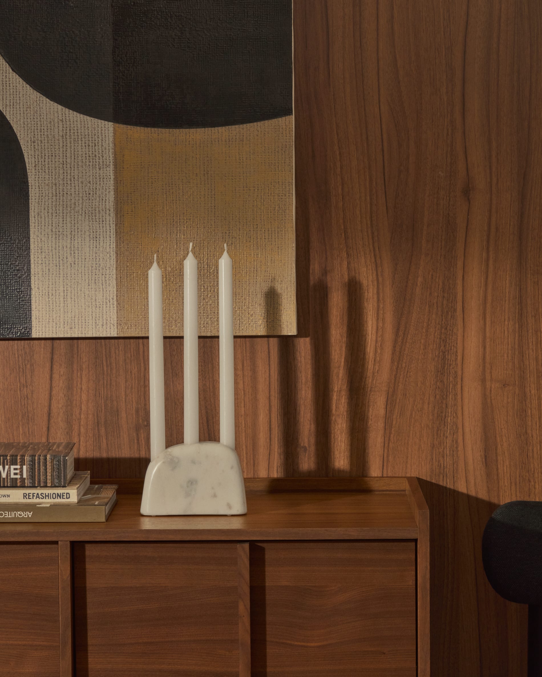 Abstrakte Leinwand Tonol in Braun, 100x80 cm, von Kave Home. Elegante Wandkunst für zeitgenössische Wohnräume. Premium Qualität.