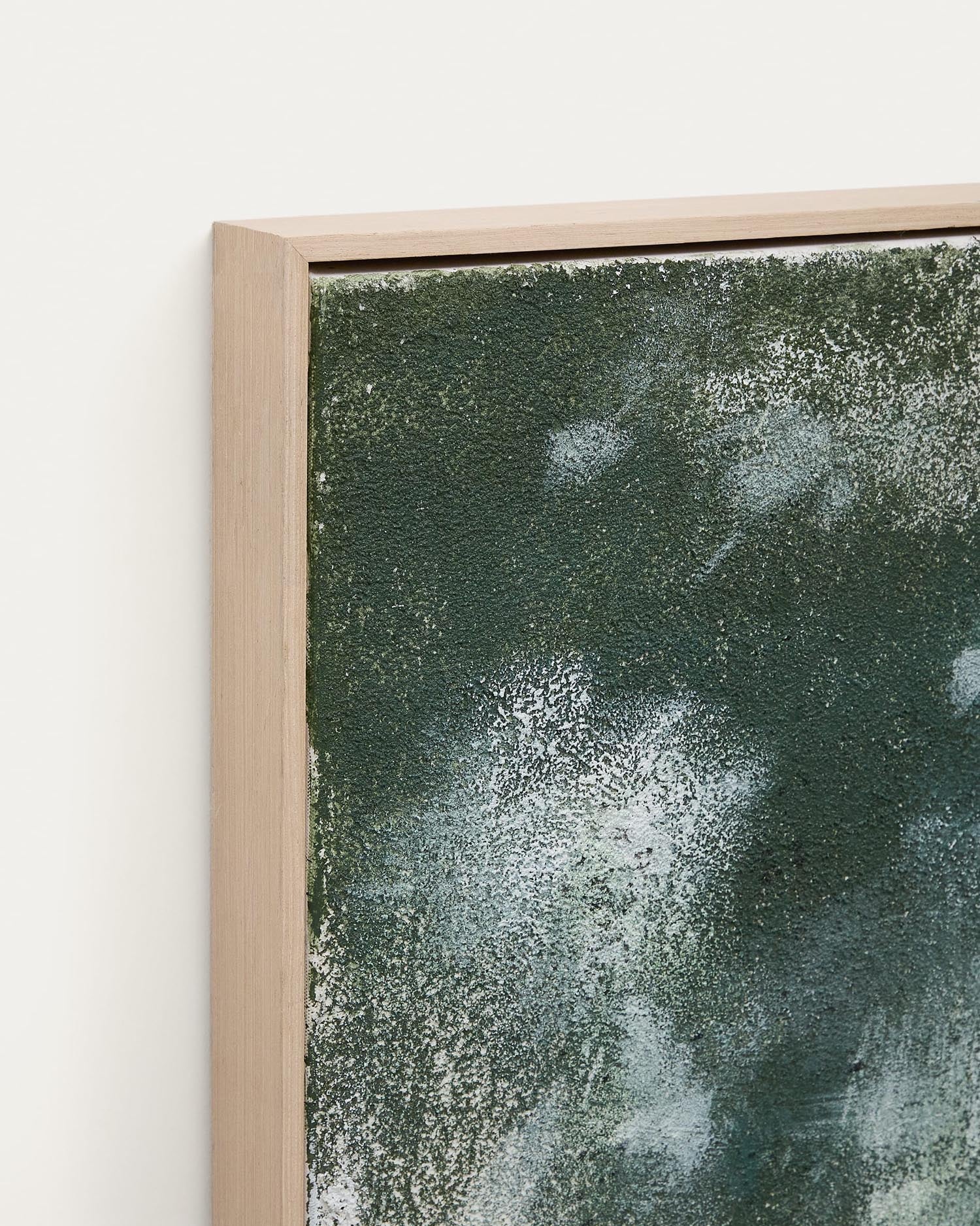 Faszinierendes abstraktes Bild Selnar in sattem Grün (202 x 122 cm) von Kave Home. Perfekt für kreative Akzente in jedem Raum.