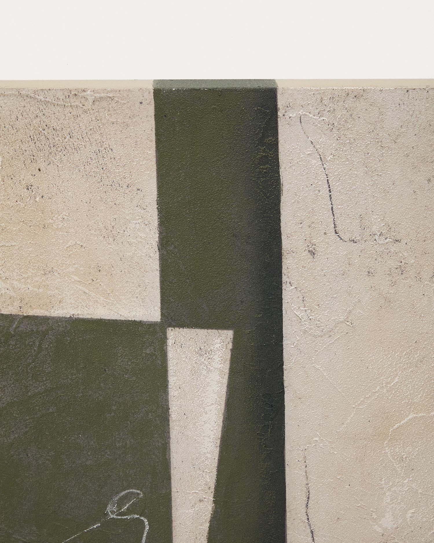 Entdecken Sie die Abstrakte Leinwand Fida in Grün (118 x 94 cm) von Kave Home – ein faszinierendes Kunstwerk, das Frische und Stil in Ihr Zuhause bringt.