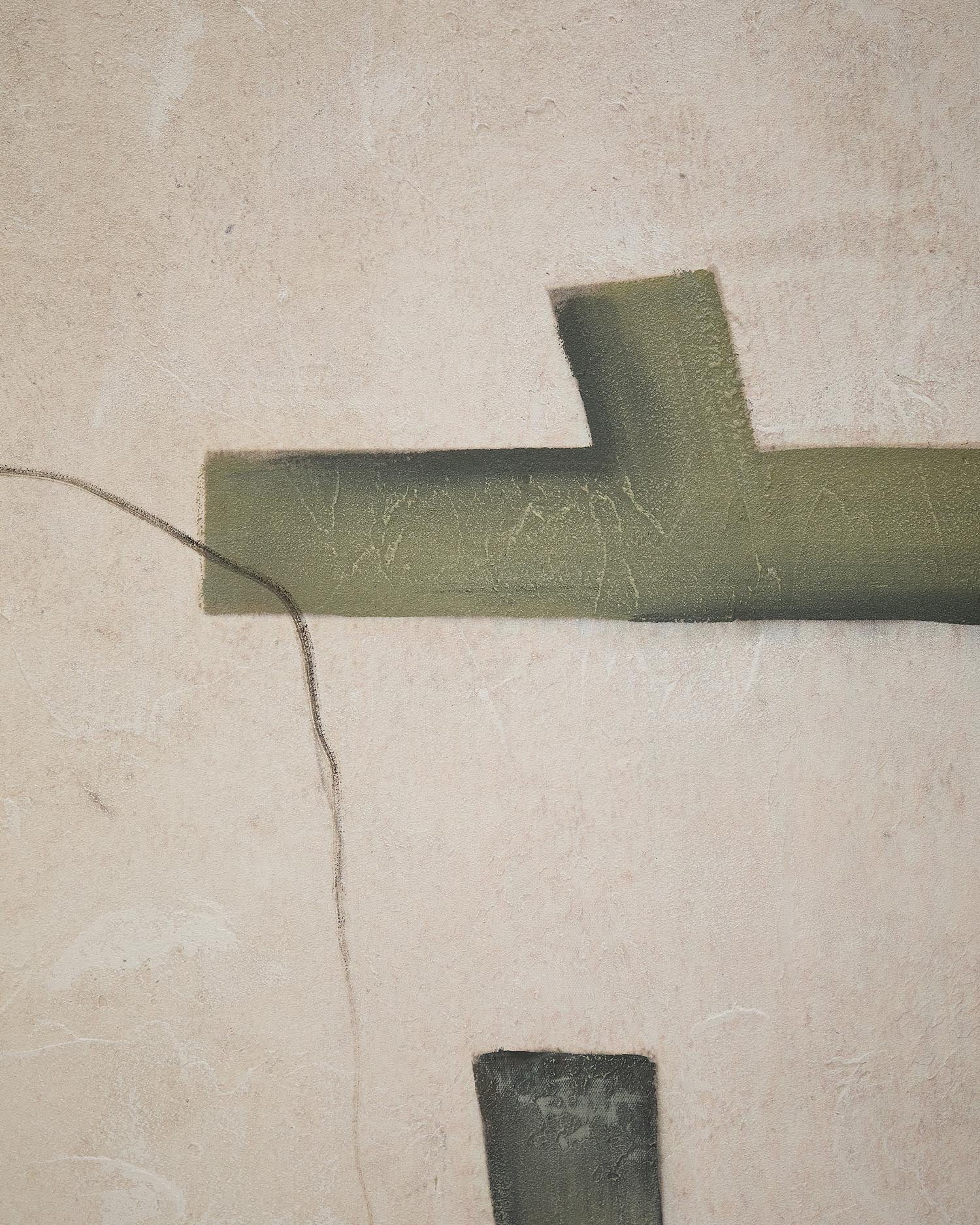 Verleihen Sie Ihrem Raum mit der Abstrakten Leinwand Fida (180 x 140 cm) von Kave Home einen modernen Akzent. Ein Kunstwerk voller Leben und Stil!