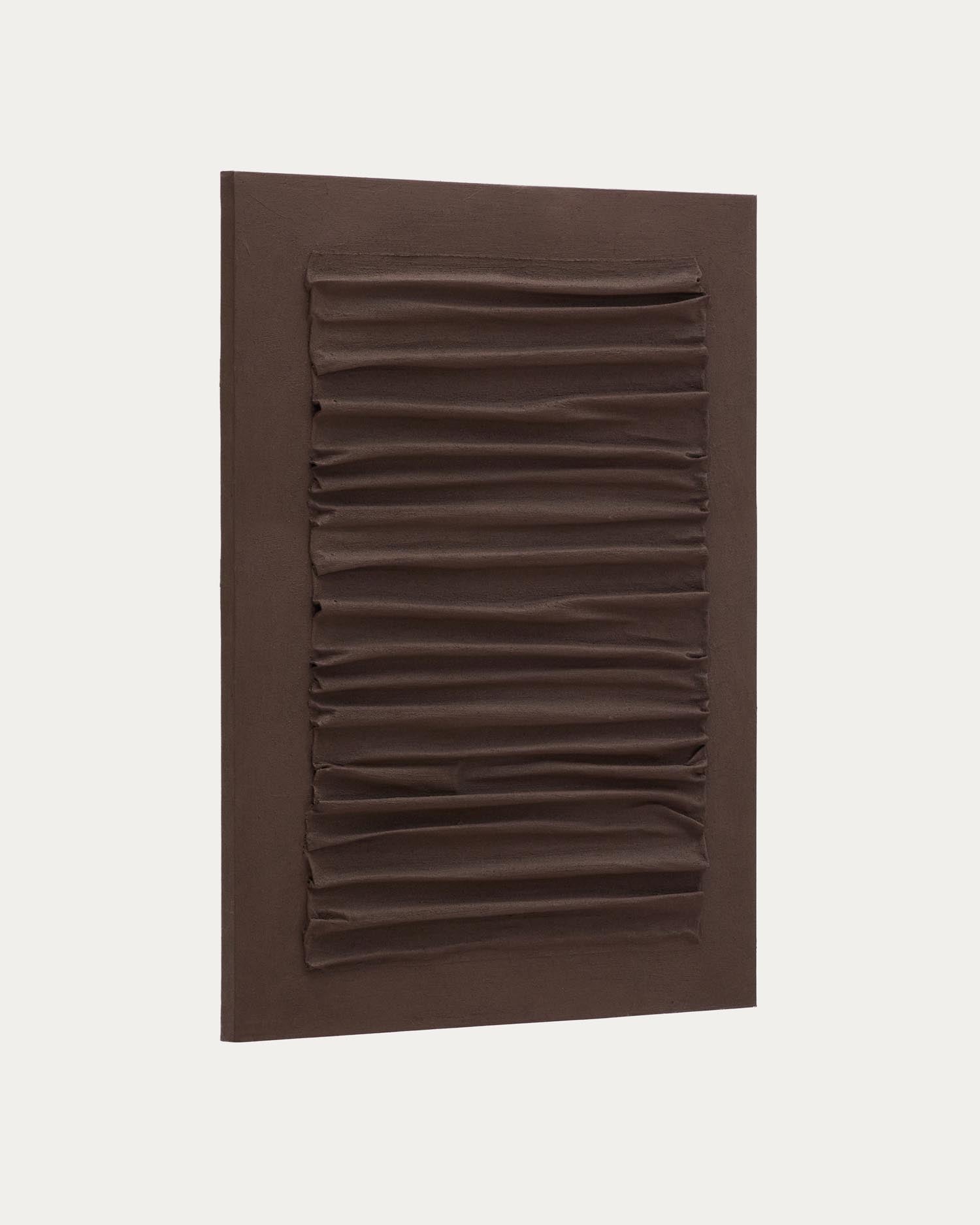 Leinwand Thud 90x60 cm von Kave Home, mit braunen Reliefs, perfekt für moderne Wandgestaltung und stilvolle Akzente.