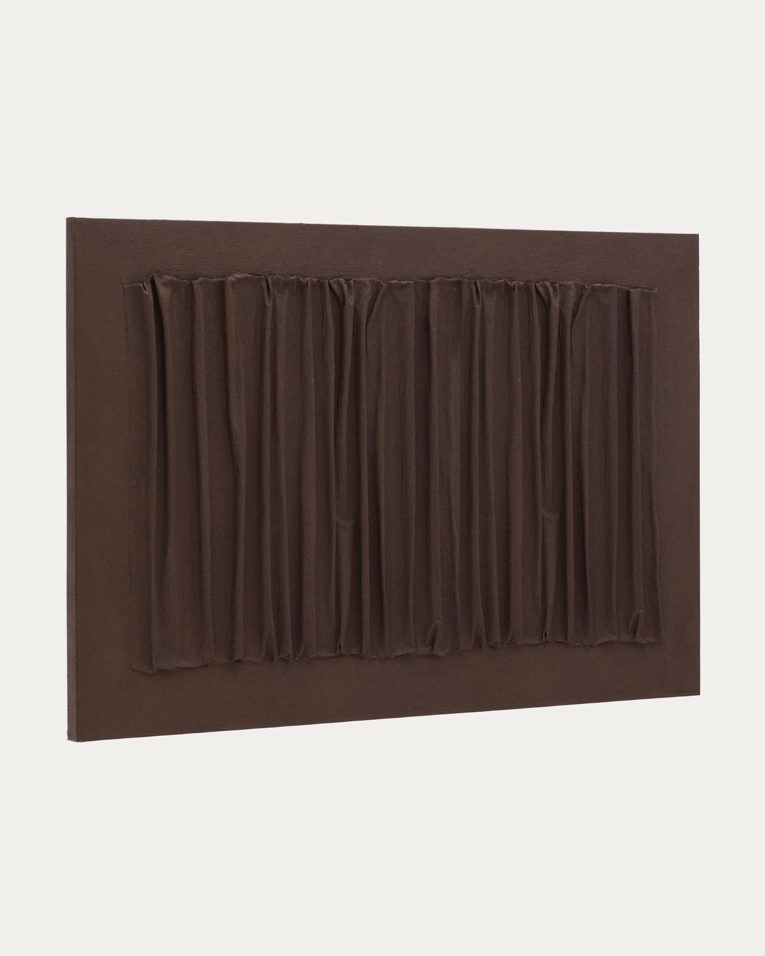 Leinwand Thud 90x60 cm von Kave Home, mit braunen Reliefs, ideal für zeitgemässe Dekoration und elegante Wandakzente.