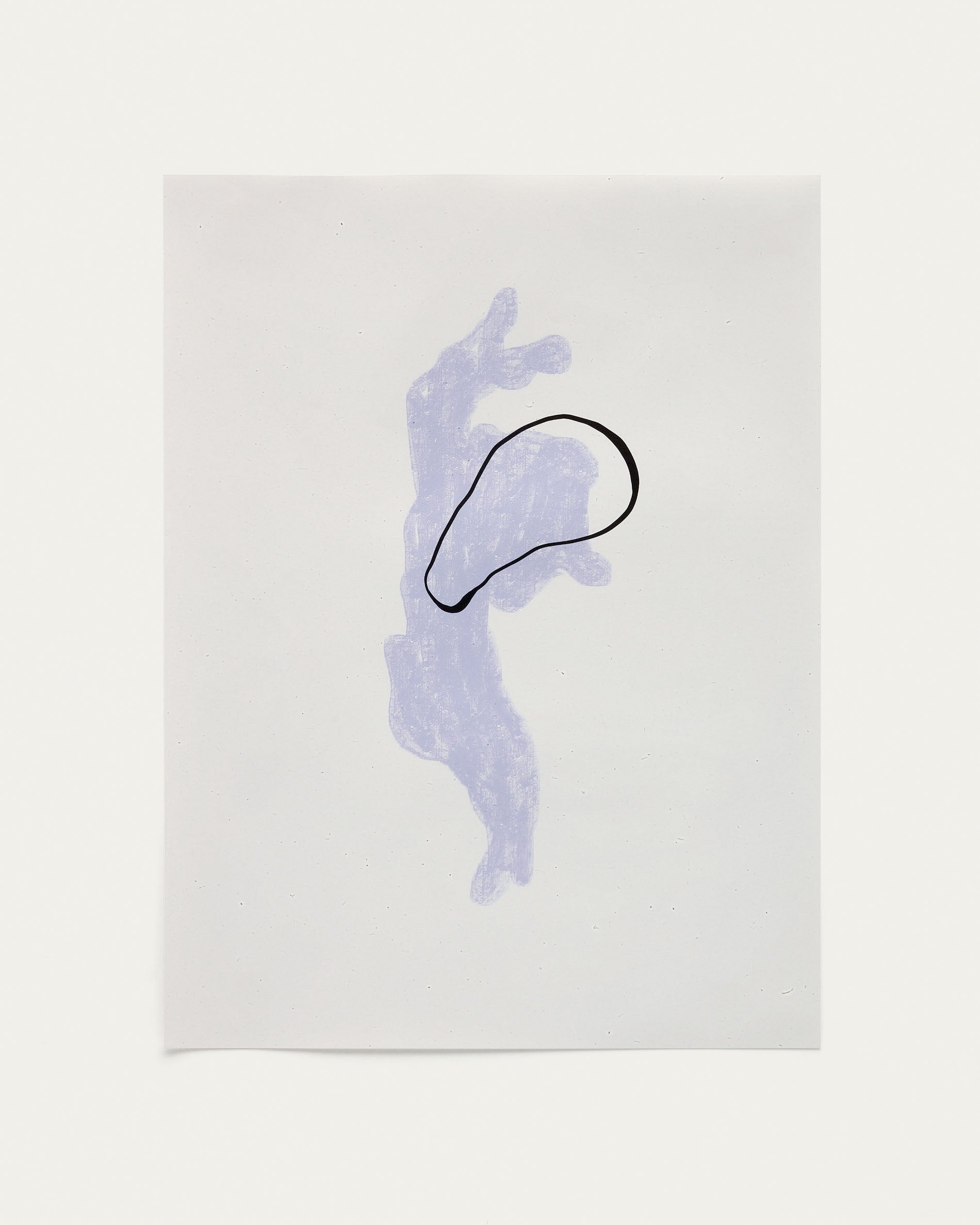 Inka Bild aus Papier weiss und blau 42 x 56 cm in Blau präsentiert im Onlineshop von KAQTU Design AG. Bild ist von Kave Home