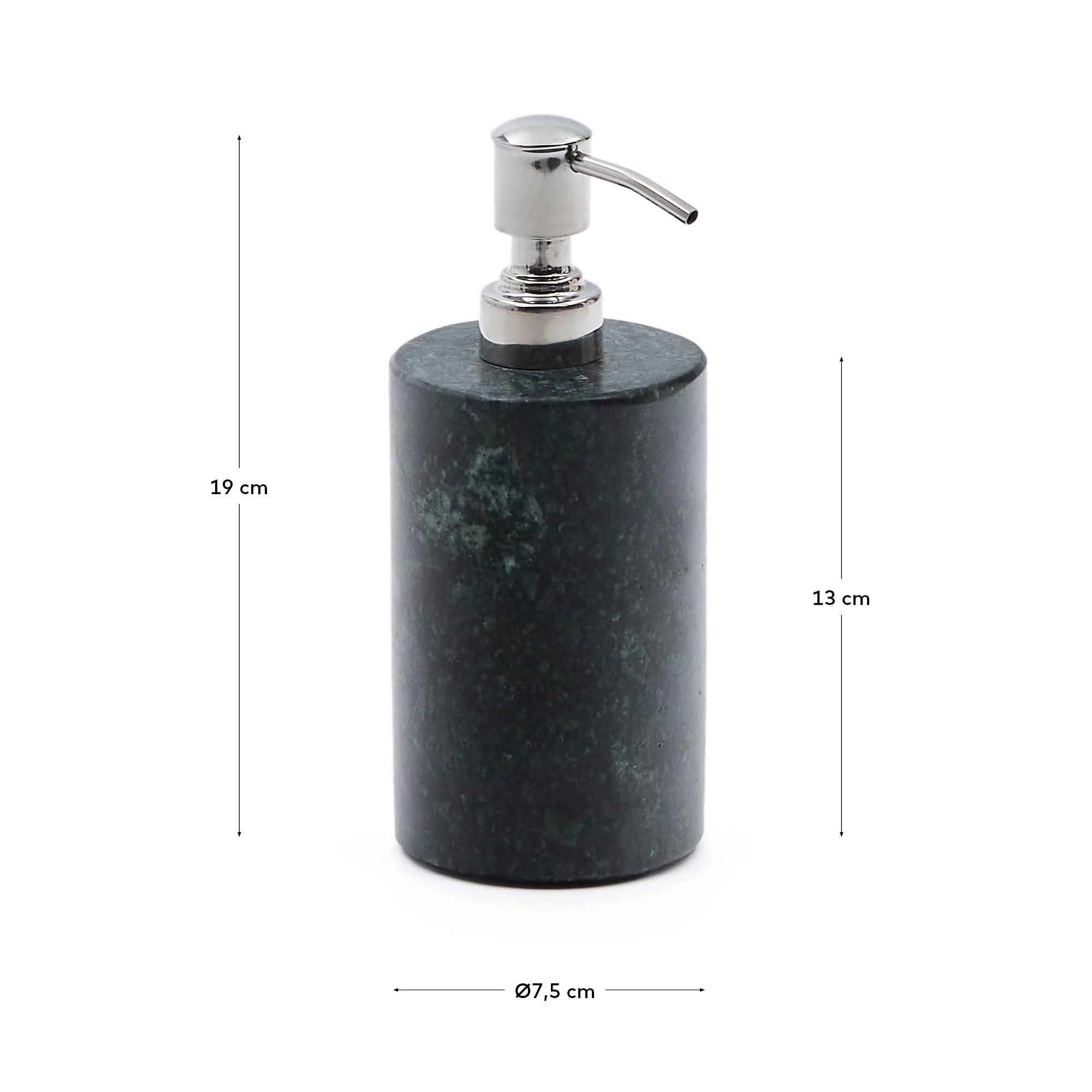 Seifenspender Elenei aus grünem Marmor in Grün präsentiert im Onlineshop von KAQTU Design AG. Badzubehör ist von Kave Home
