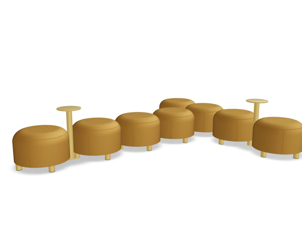 Dots DTSU11 - modular pouf system in Gelb präsentiert im Onlineshop von KAQTU Design AG. Pouf ist von Mdd