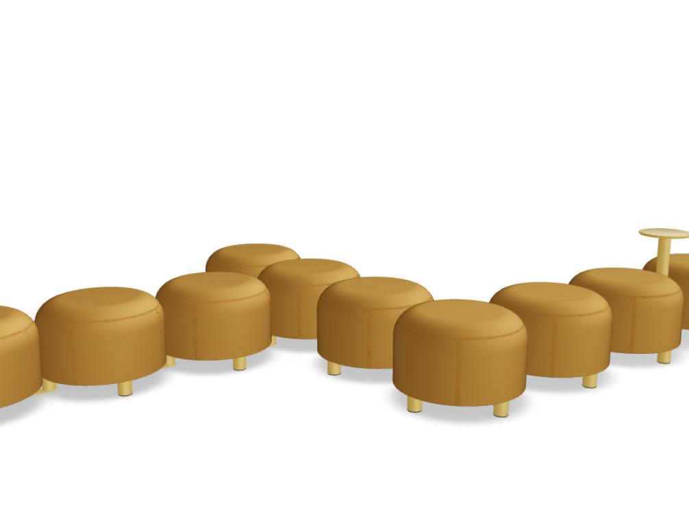 Dots DTSU13 - modular pouf system in Gelb präsentiert im Onlineshop von KAQTU Design AG. Pouf ist von Mdd