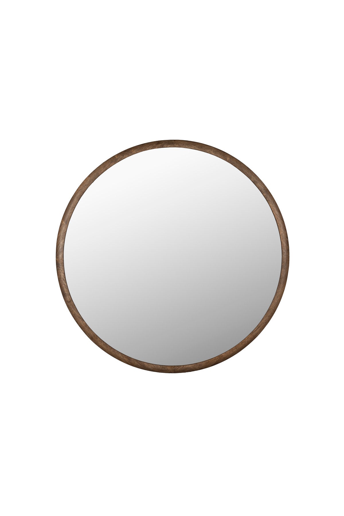Brauner Wandspiegel Gale Mirror mit Holzrahmen in Walnussfarbe und facettiertem Glas