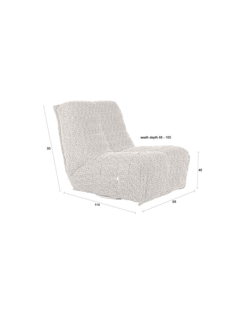Hamilton Loungesessel Recliner in Beige präsentiert im Onlineshop von KAQTU Design AG. Sessel ist von Dutchbone