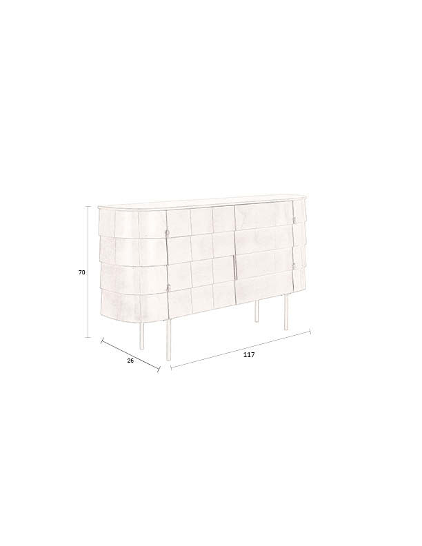 Hanna Sideboard in Gold präsentiert im Onlineshop von KAQTU Design AG. Sideboard ist von Dutchbone