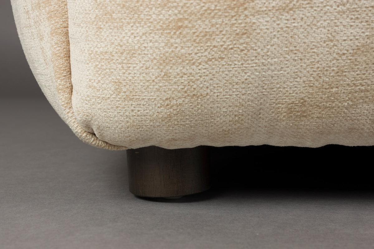 Hocker Hackman in Beige präsentiert im Onlineshop von KAQTU Design AG. Pouf ist von Dutchbone
