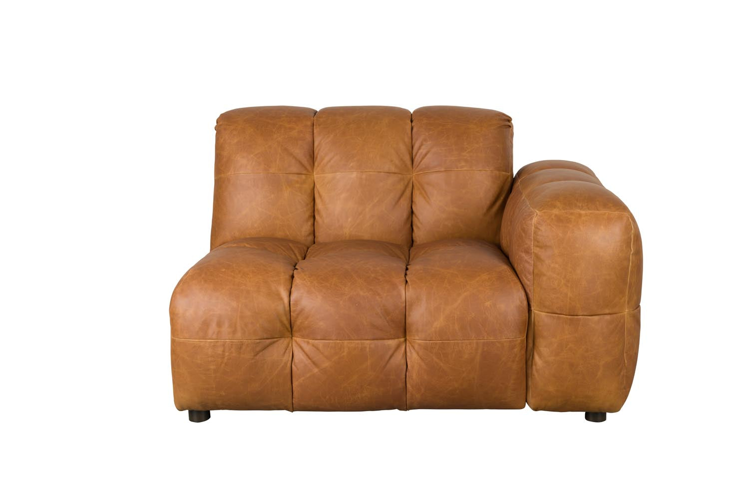 Sofa Element Hackman mit Arm rechts in Braun präsentiert im Onlineshop von KAQTU Design AG. Modulares Sofa ist von Dutchbone