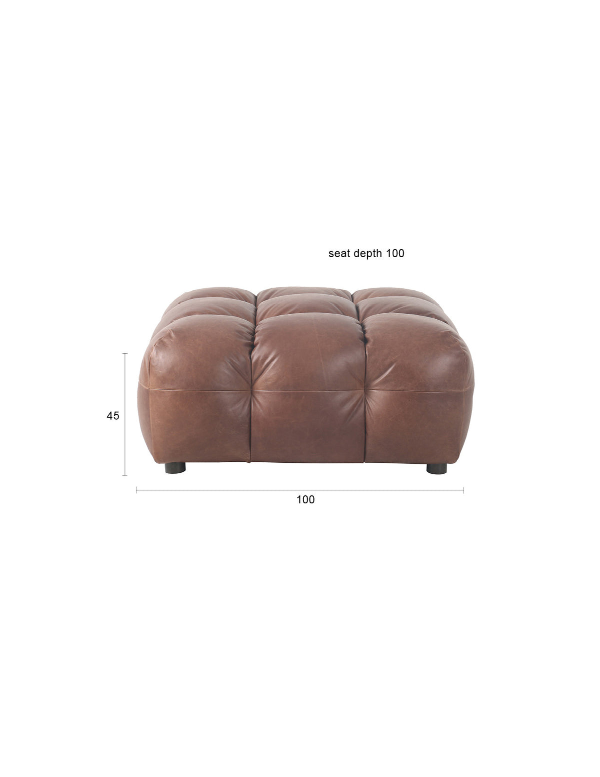 Hocker Hackman in Chocolate präsentiert im Onlineshop von KAQTU Design AG. Pouf ist von Dutchbone