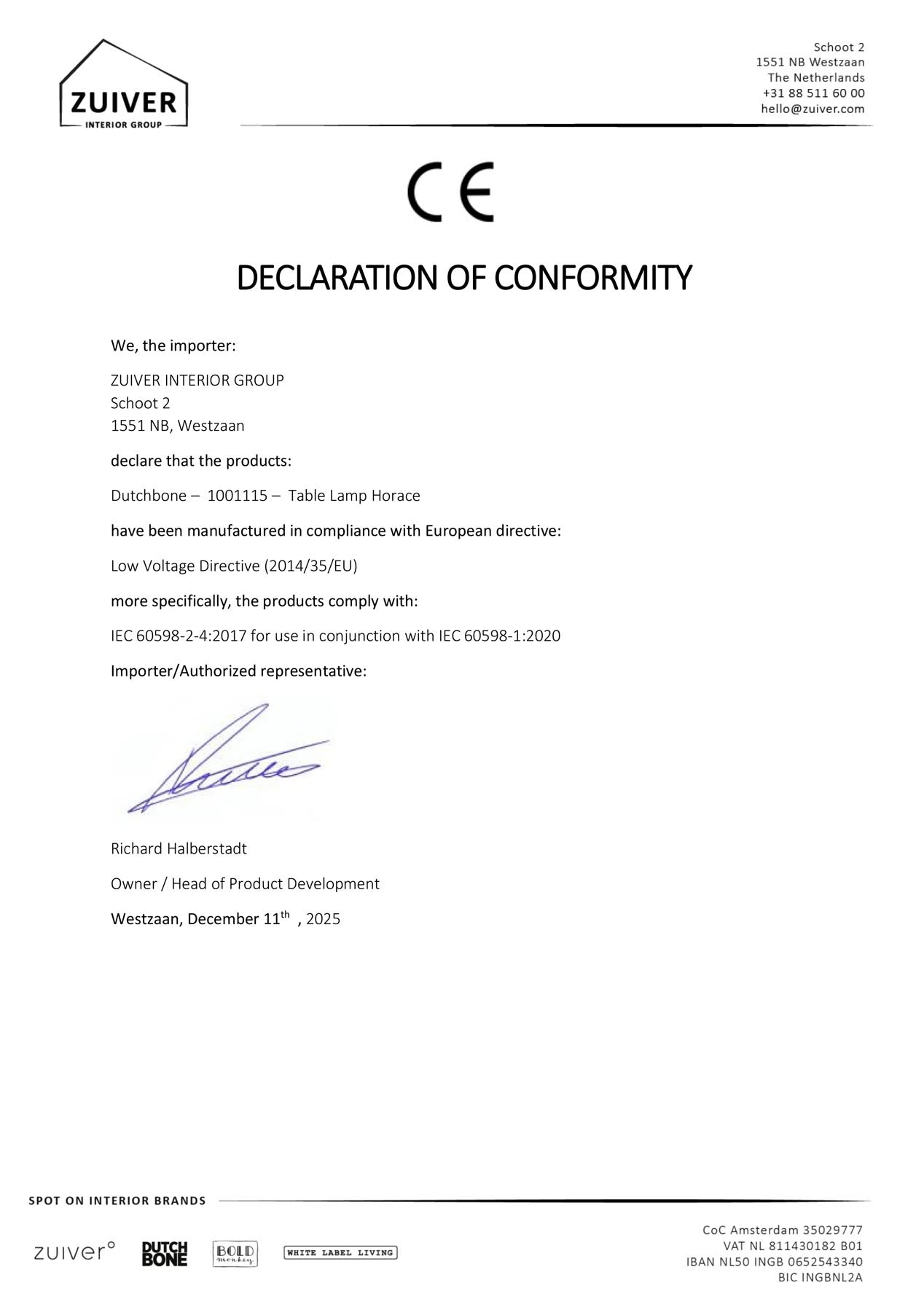 Tischleuchte Horace in Brown präsentiert im Onlineshop von KAQTU Design AG. Tischleuchte ist von Dutchbone