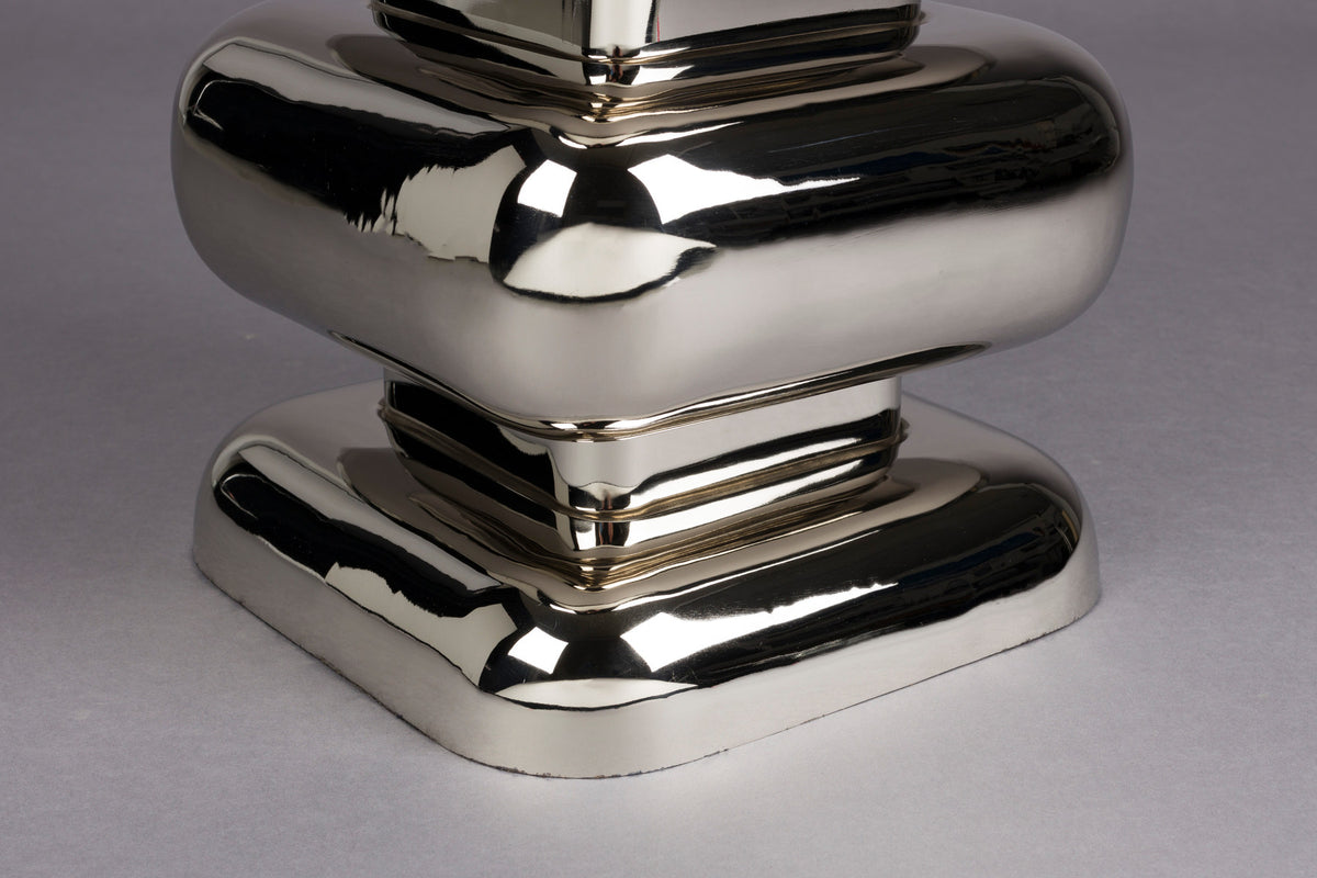 Hocker Stubby von Dutchbone aus glänzendem Eisen mit vier runden Ebenen