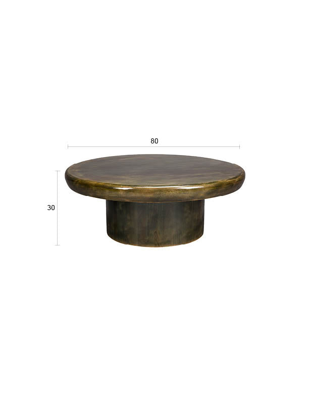 Couchtisch Mush 80 in Green präsentiert im Onlineshop von KAQTU Design AG. Couchtisch ist von Dutchbone