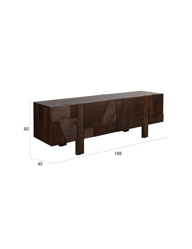 Sideboard Bruneau in Brown präsentiert im Onlineshop von KAQTU Design AG. Sideboard ist von Dutchbone
