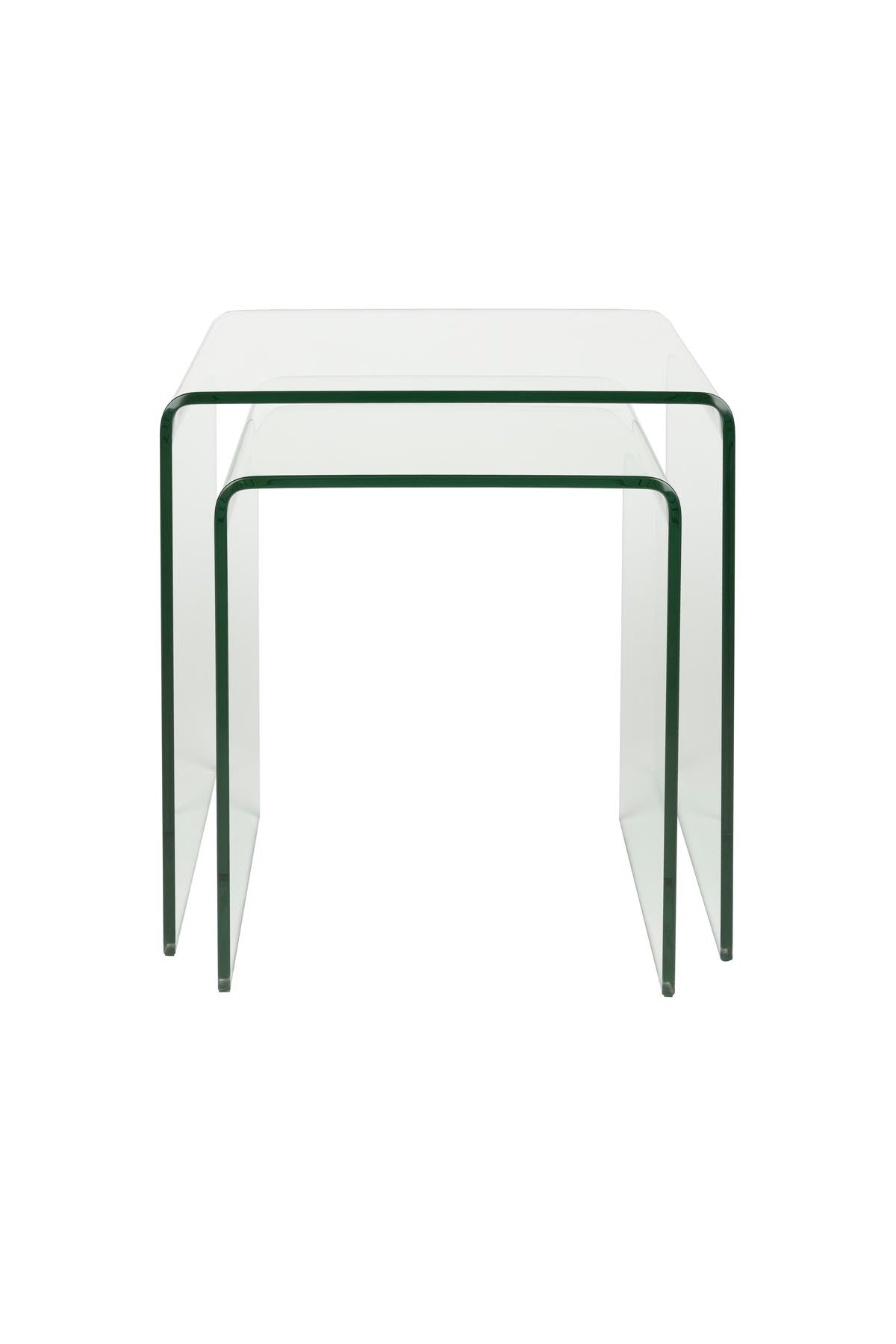 Beistelltisch Vetro Set of 2 in Transparent präsentiert im Onlineshop von KAQTU Design AG. Beistelltisch ist von Dutchbone