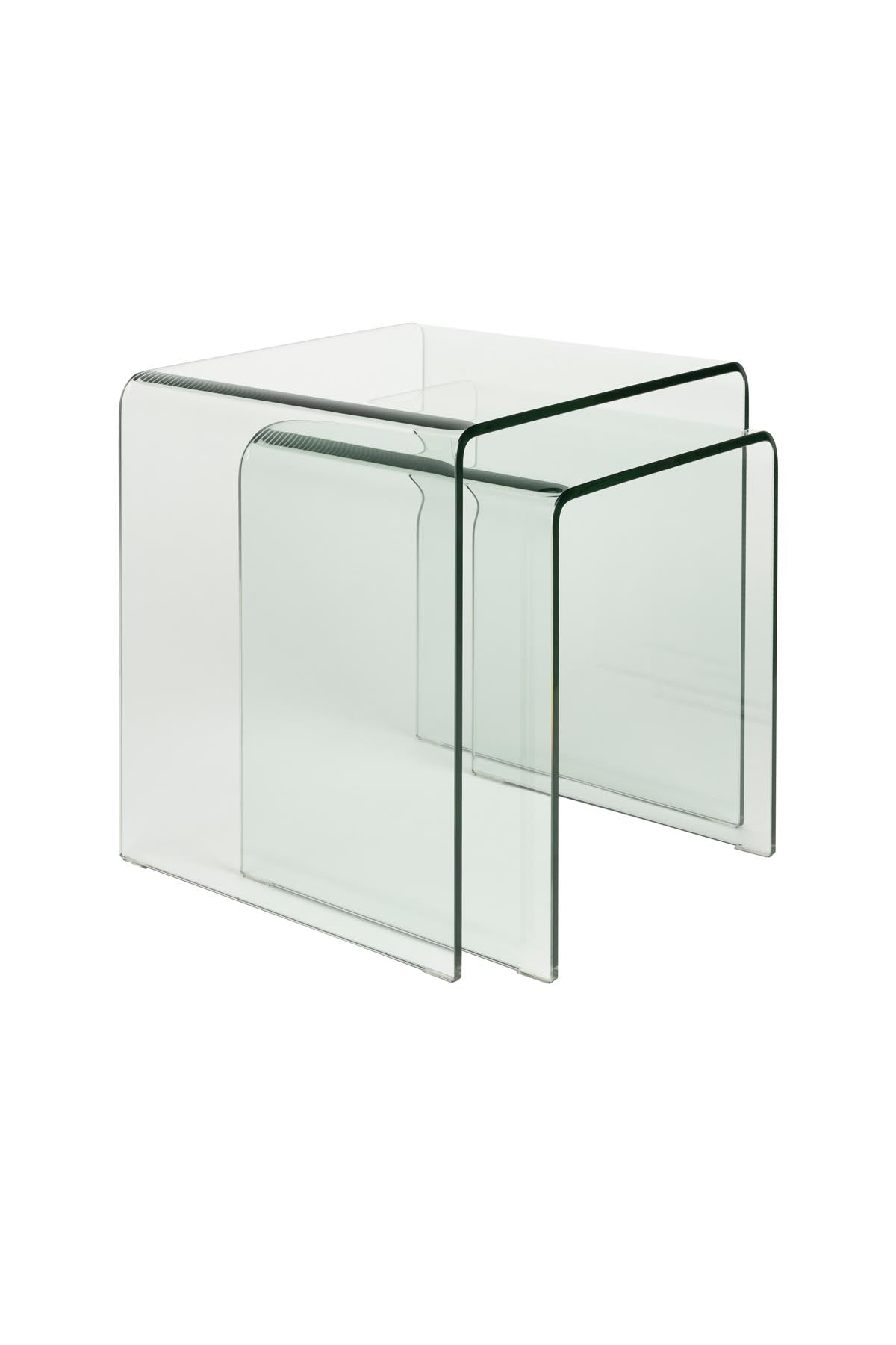 Beistelltisch Vetro Set of 2 in Transparent präsentiert im Onlineshop von KAQTU Design AG. Beistelltisch ist von Dutchbone