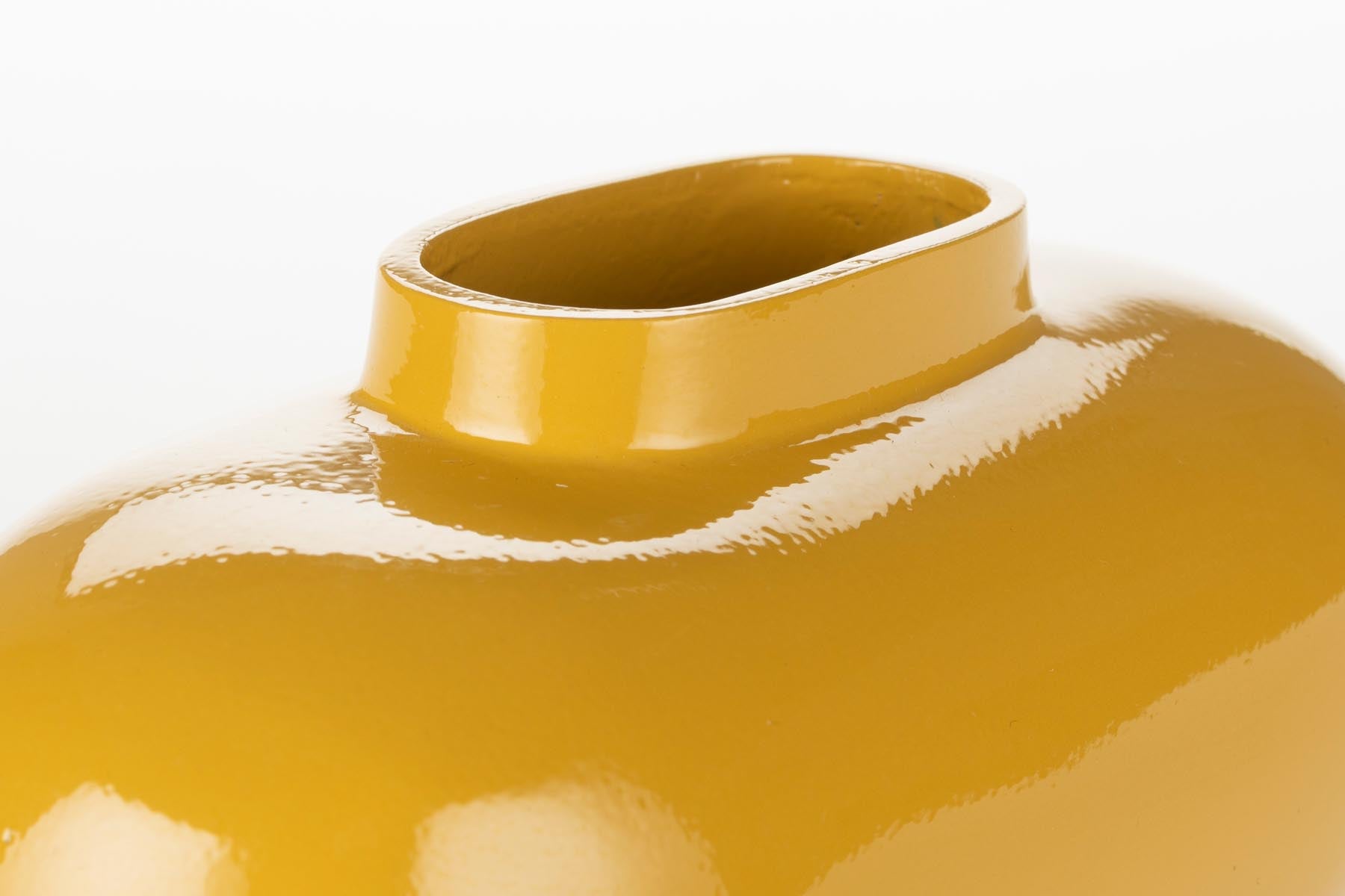 Vase Droplet in Gelb präsentiert im Onlineshop von KAQTU Design AG. Vase ist von Dutchbone