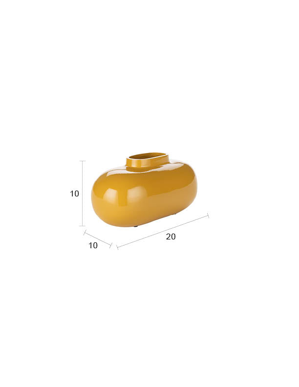 Vase Droplet in Gelb präsentiert im Onlineshop von KAQTU Design AG. Vase ist von Dutchbone