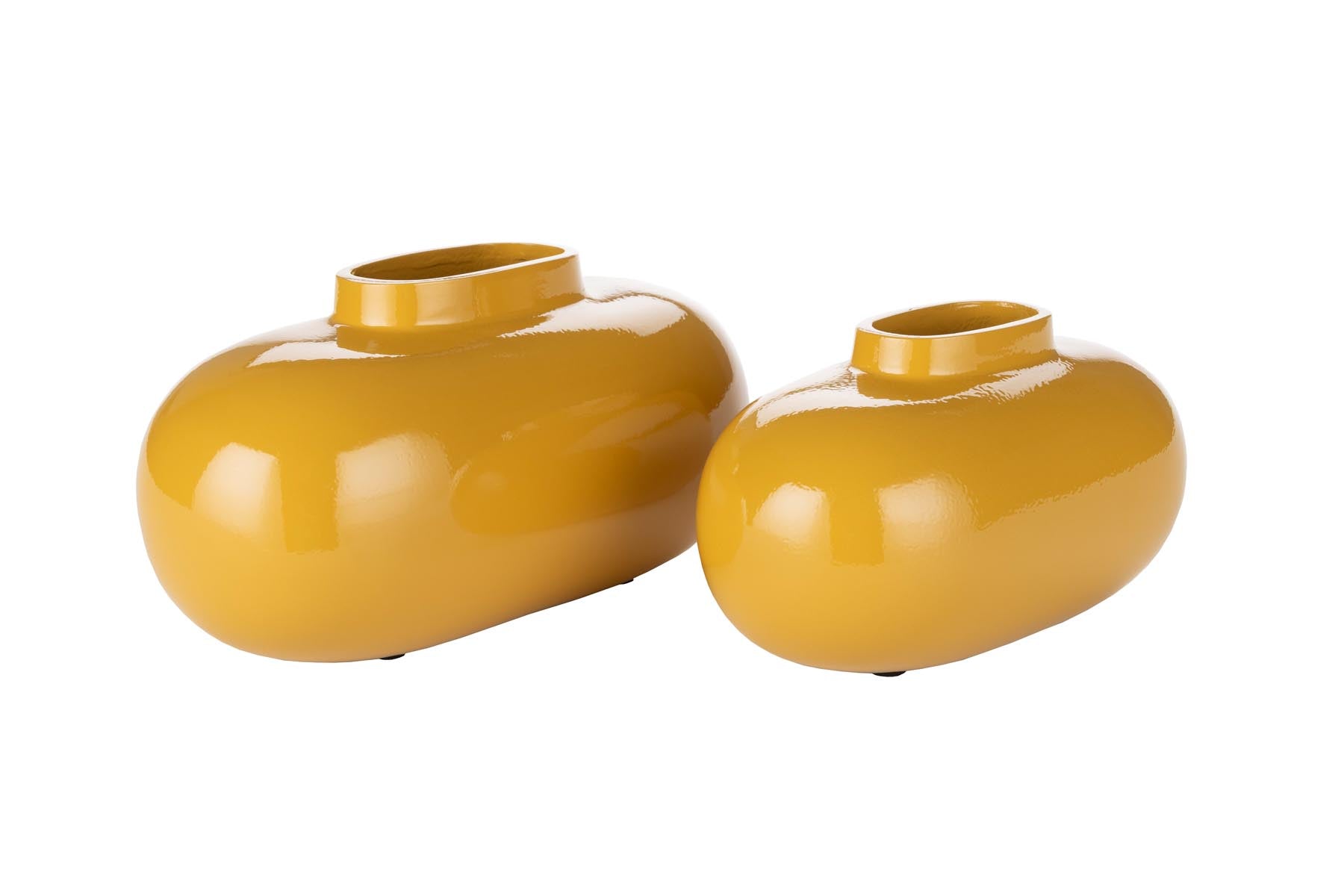 Vase Droplet in Gelb präsentiert im Onlineshop von KAQTU Design AG. Vase ist von Dutchbone