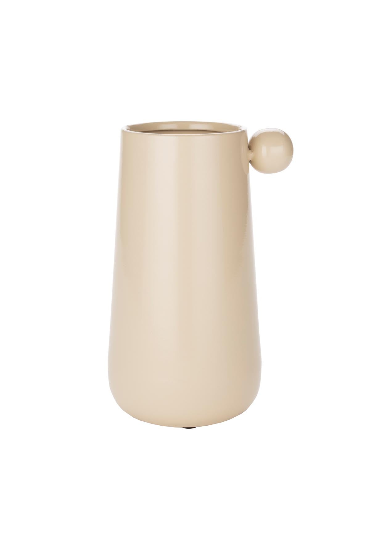 Elegante Vase Dot von Dutchbone in sanftem Beige, ideal für florale Akzente und als stilvolles Deko-Highlight in Ihrem Zuhause.