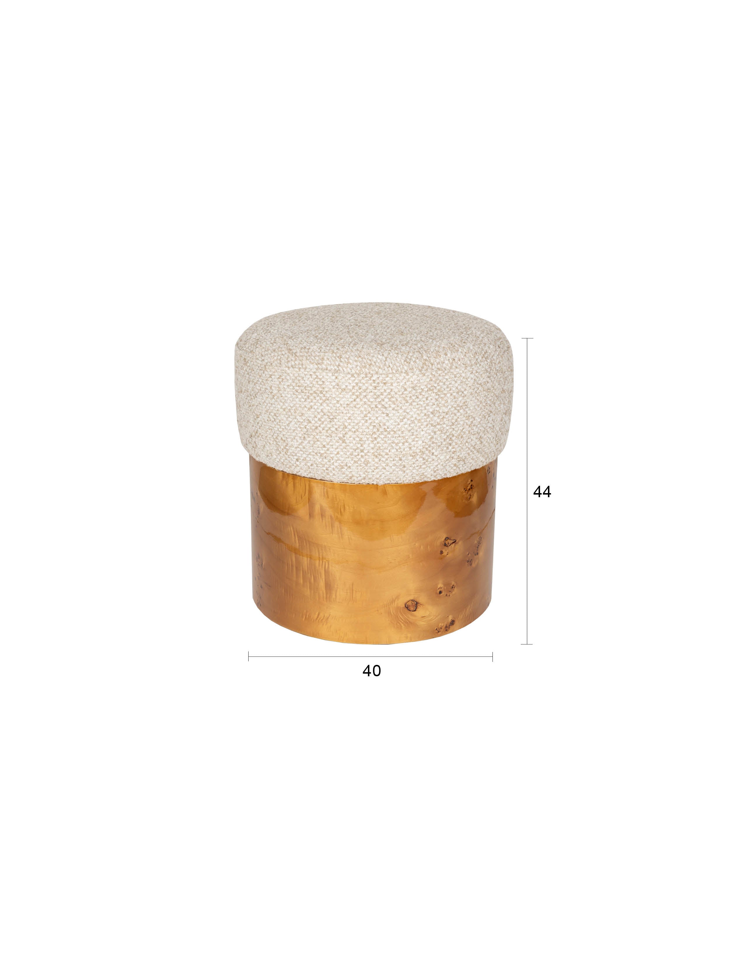 Stuhl Burlin in Beige präsentiert im Onlineshop von KAQTU Design AG. Hocker ist von Dutchbone