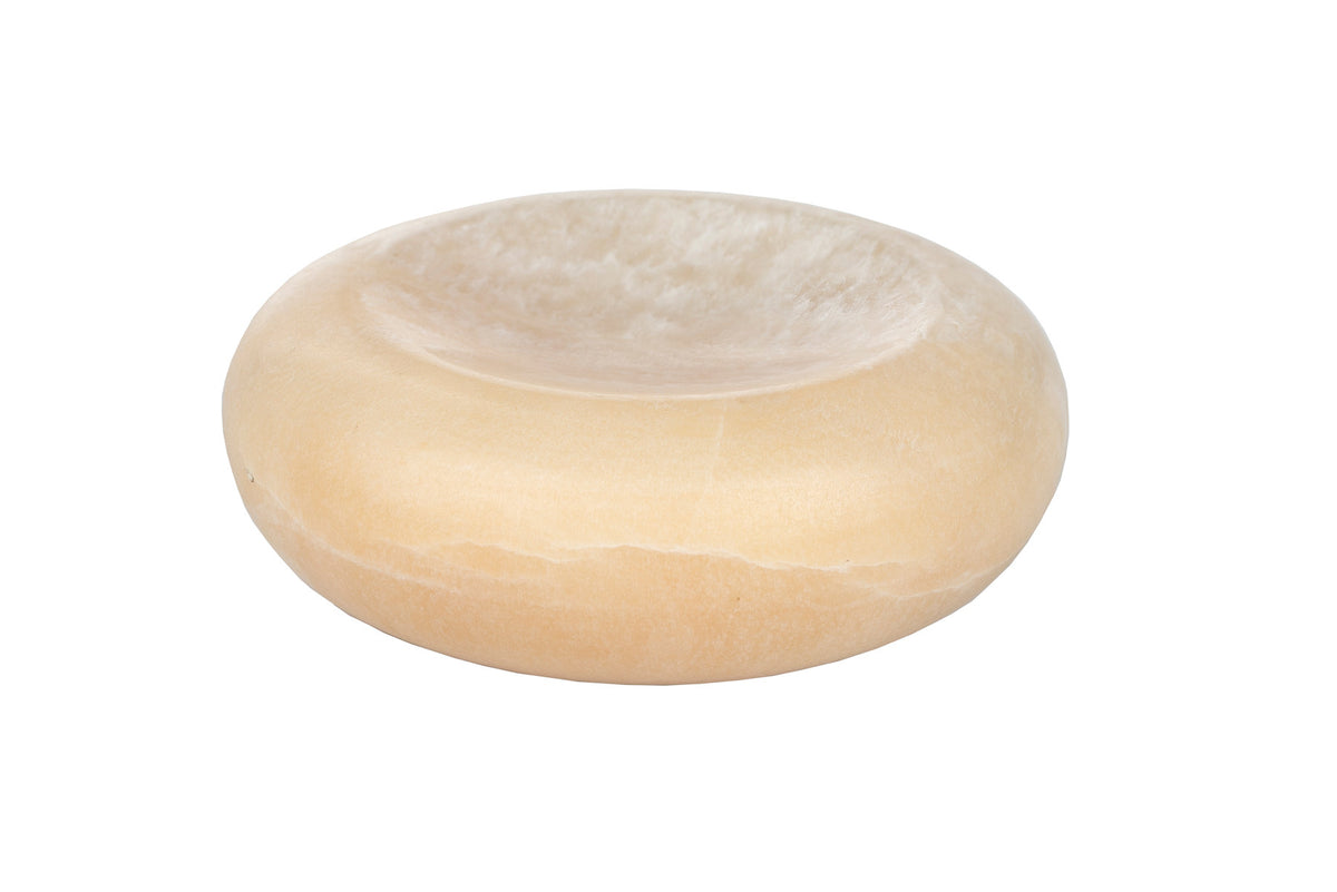 Tisch Onno in Gelb präsentiert im Onlineshop von KAQTU Design AG. Schale ist von Dutchbone